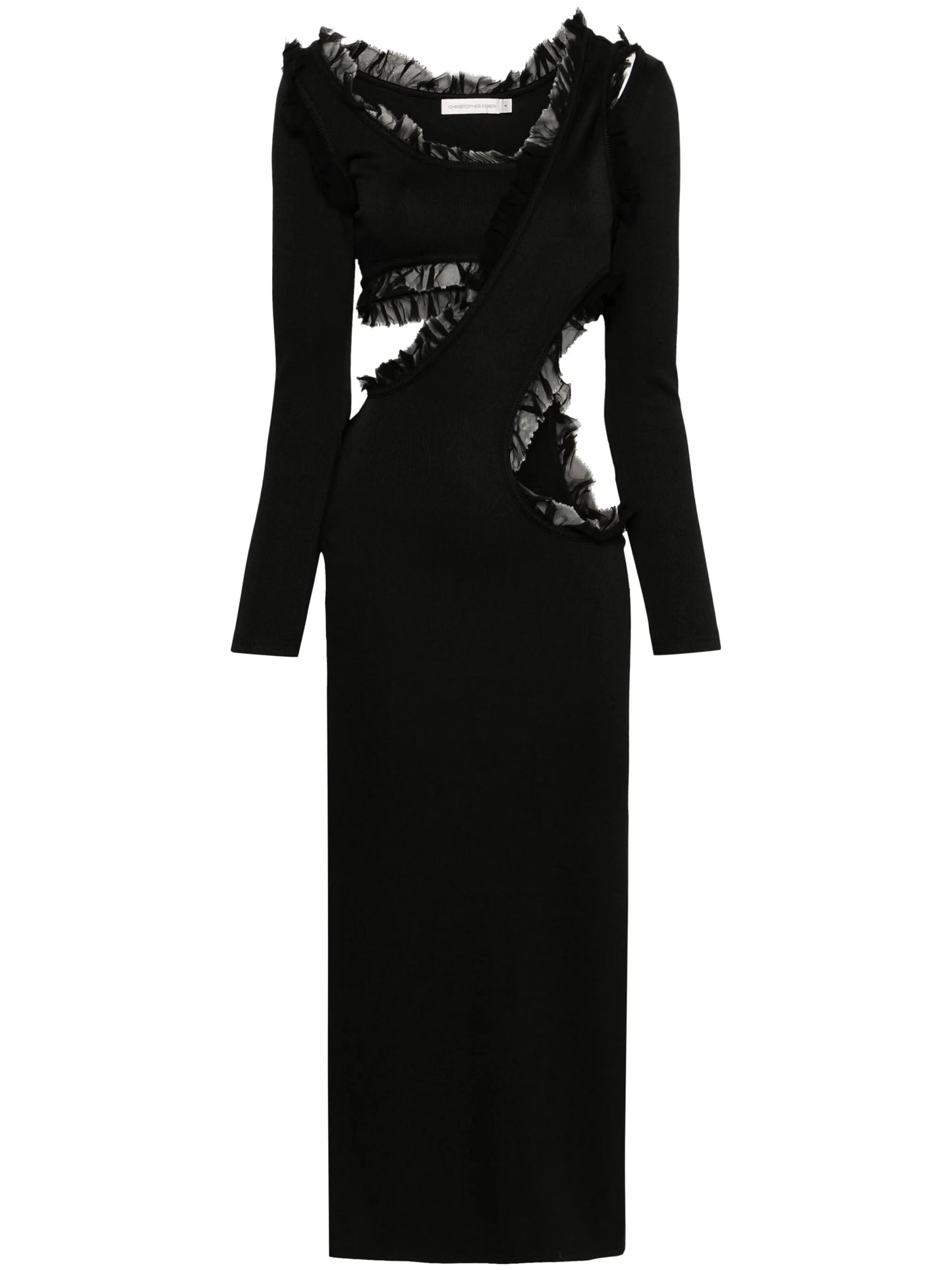 Carina ruffled midi dress