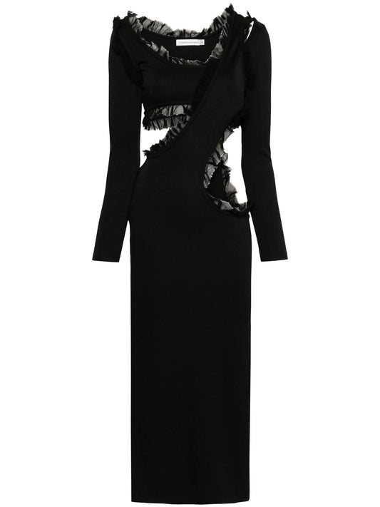 Carina ruffled midi dress