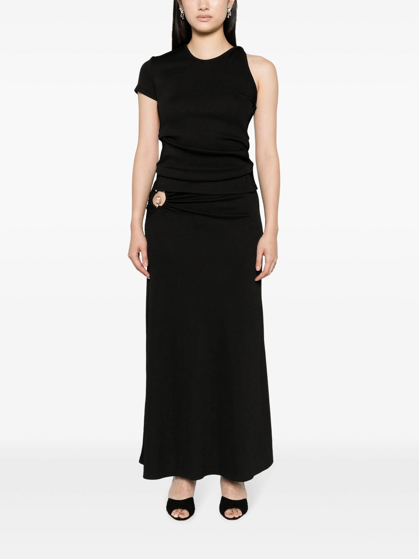 Orbit cut-out maxi skirt