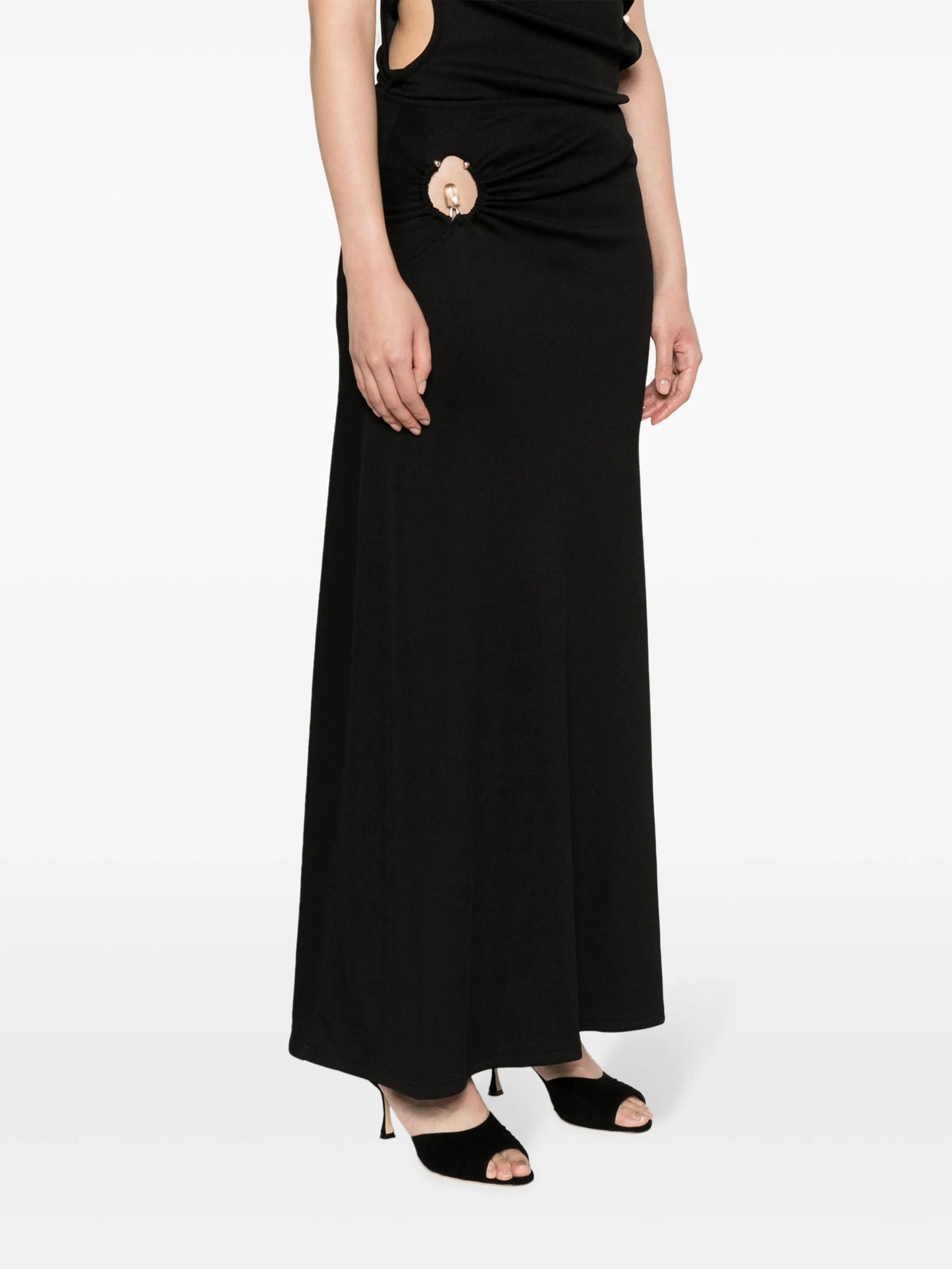 Orbit cut-out maxi skirt