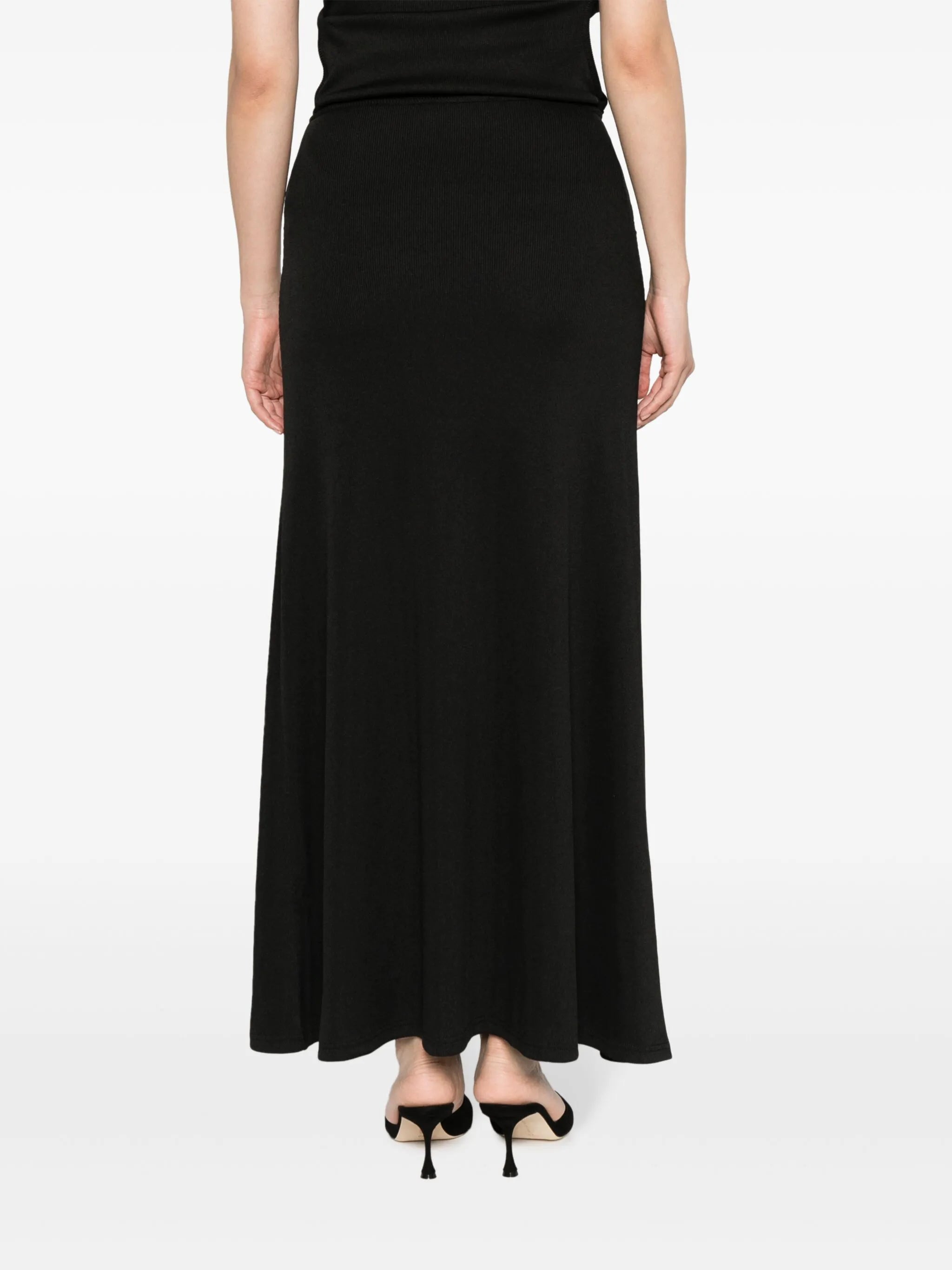 Orbit cut-out maxi skirt