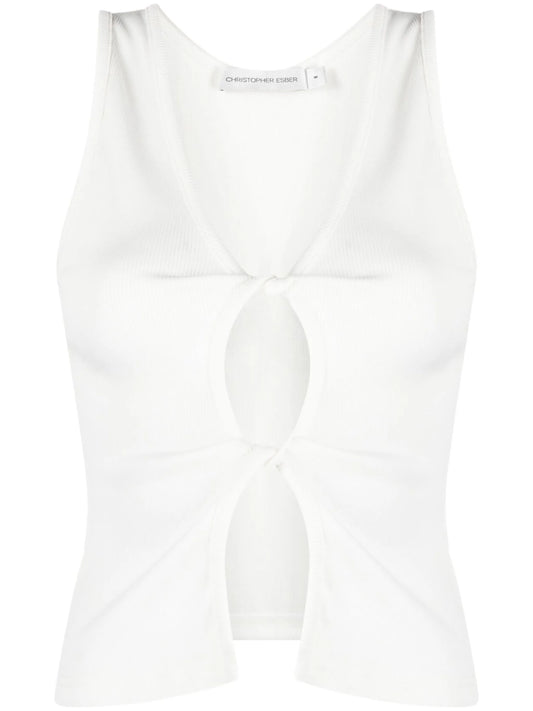 cut-out twisted tank top