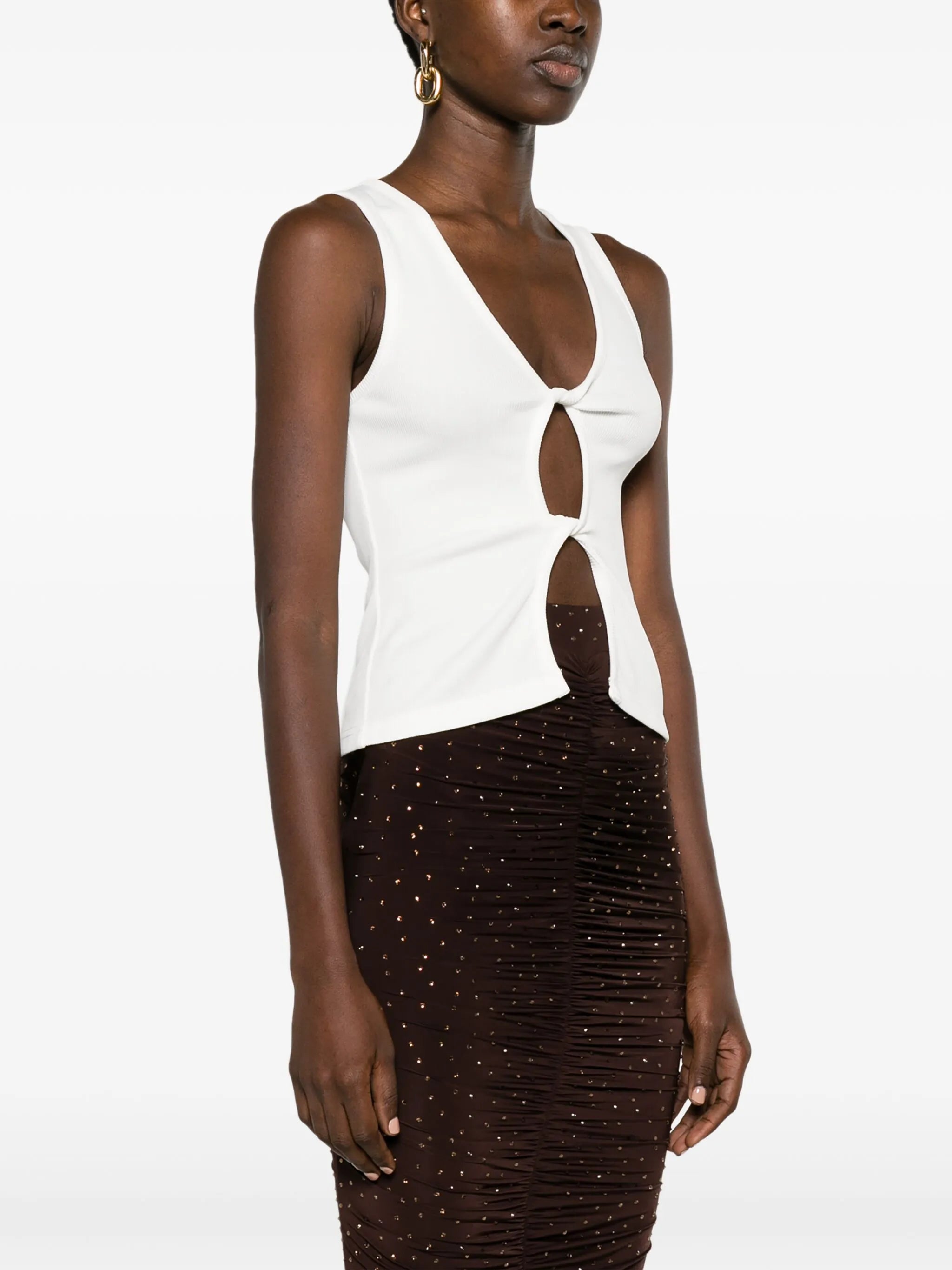 cut-out twisted tank top