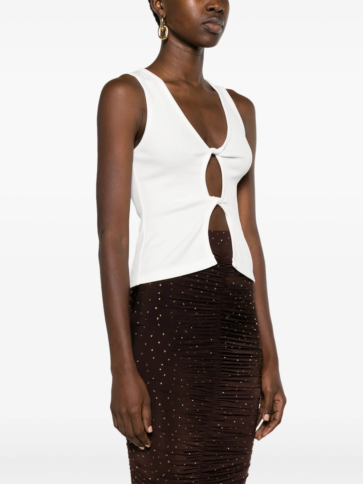 cut-out twisted tank top