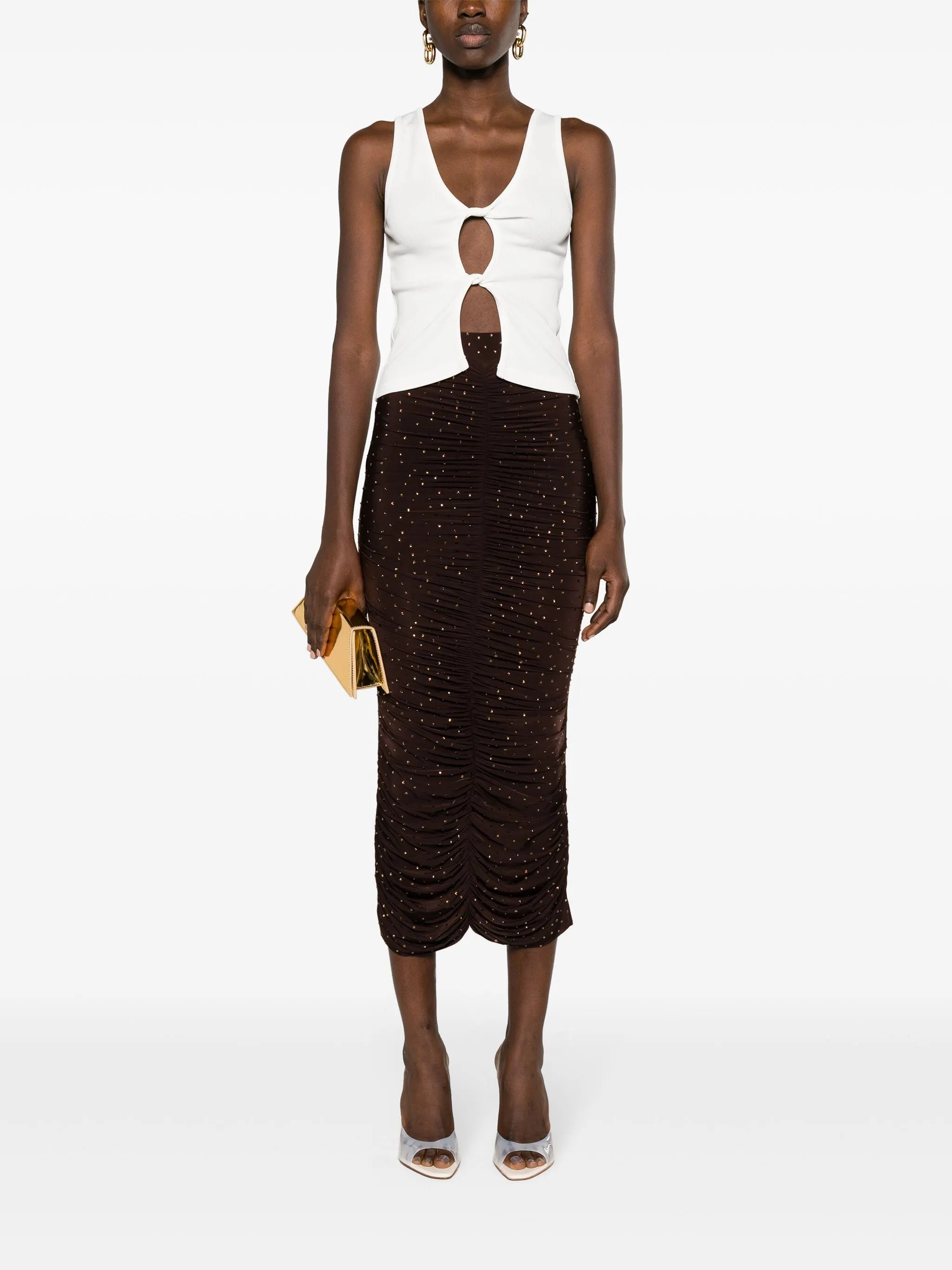 cut-out twisted tank top