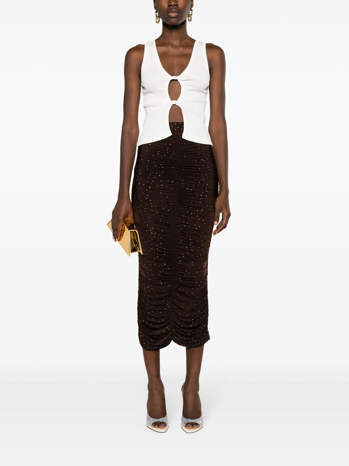 cut-out twisted tank top