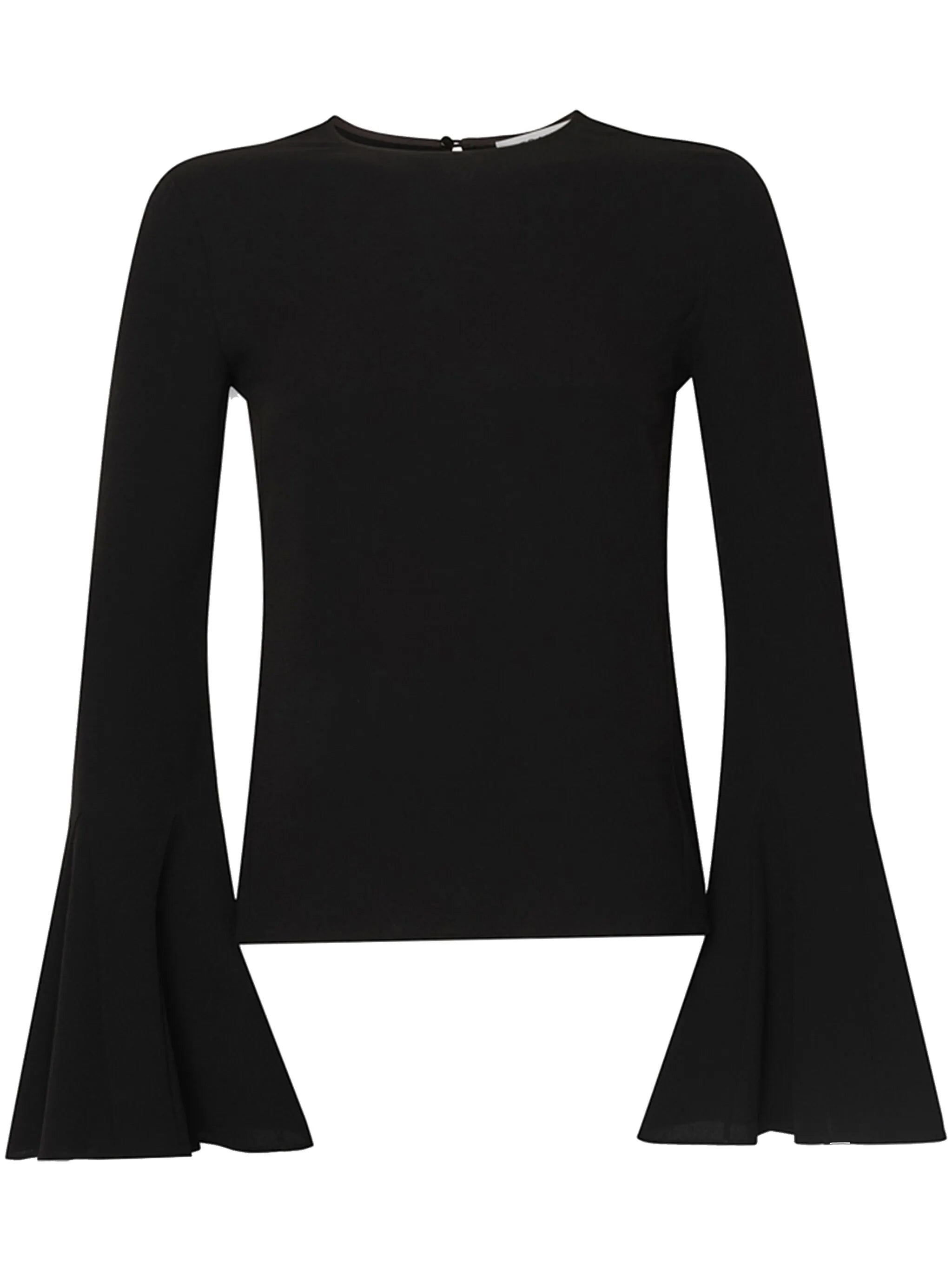 flutter-sleeve crepe de chine blouse