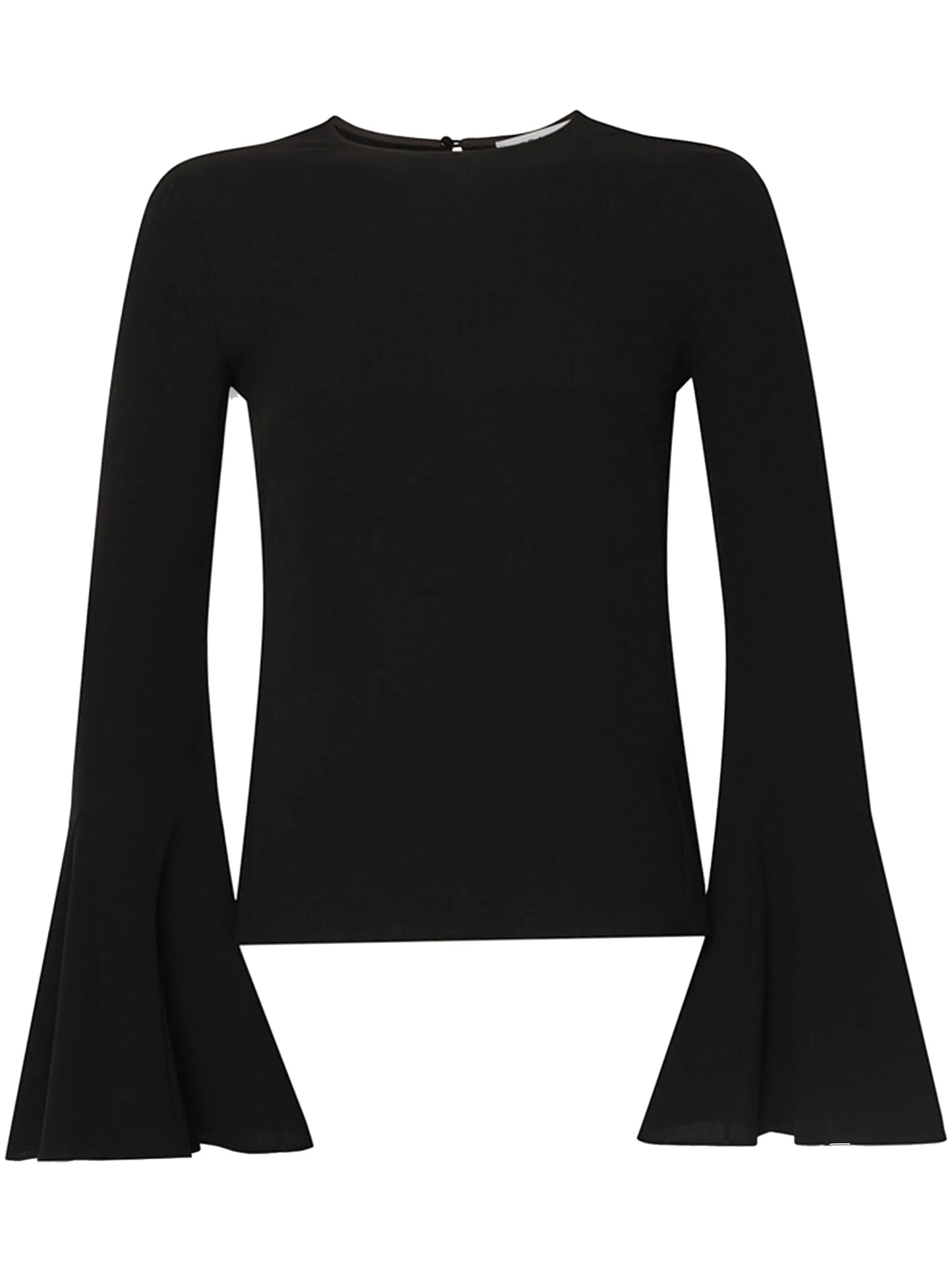 flutter-sleeve crepe de chine blouse
