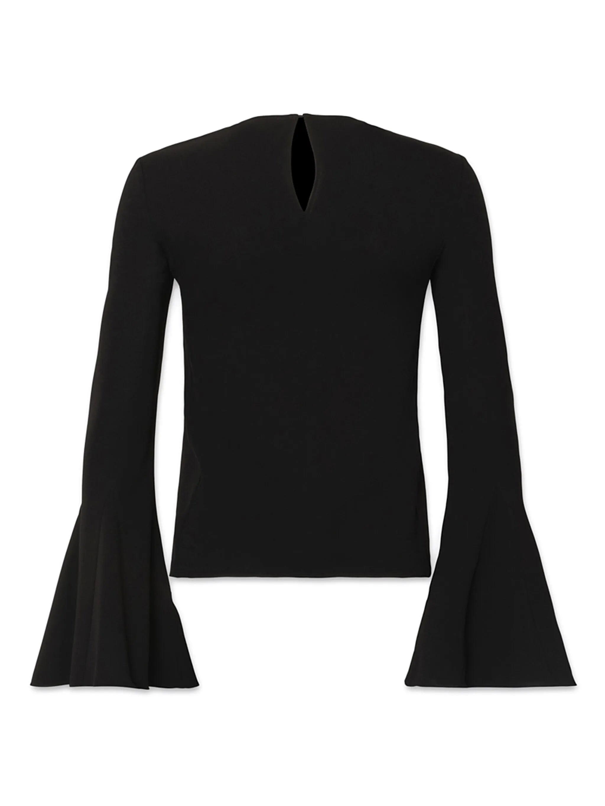 flutter-sleeve crepe de chine blouse