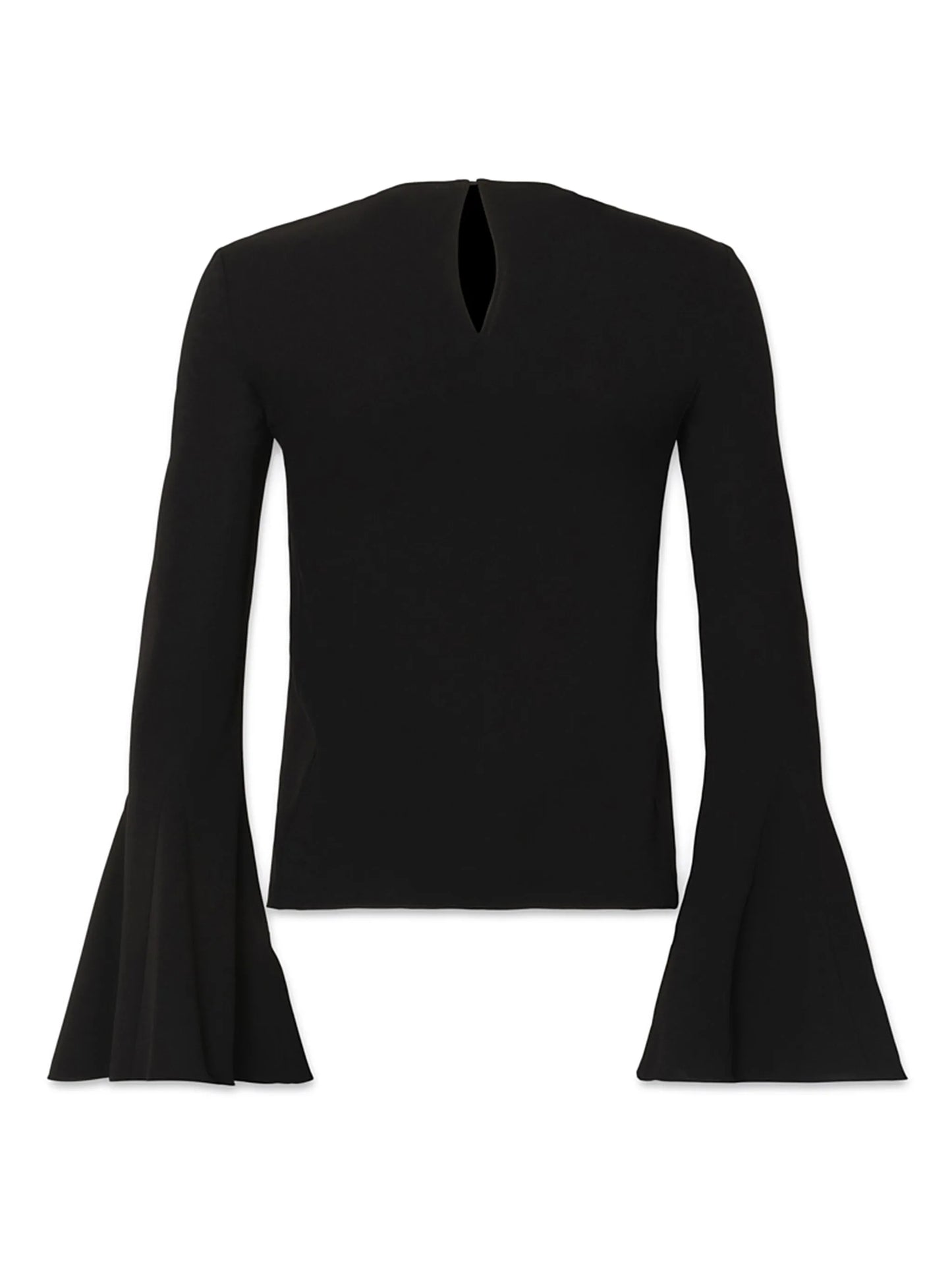 flutter-sleeve crepe de chine blouse