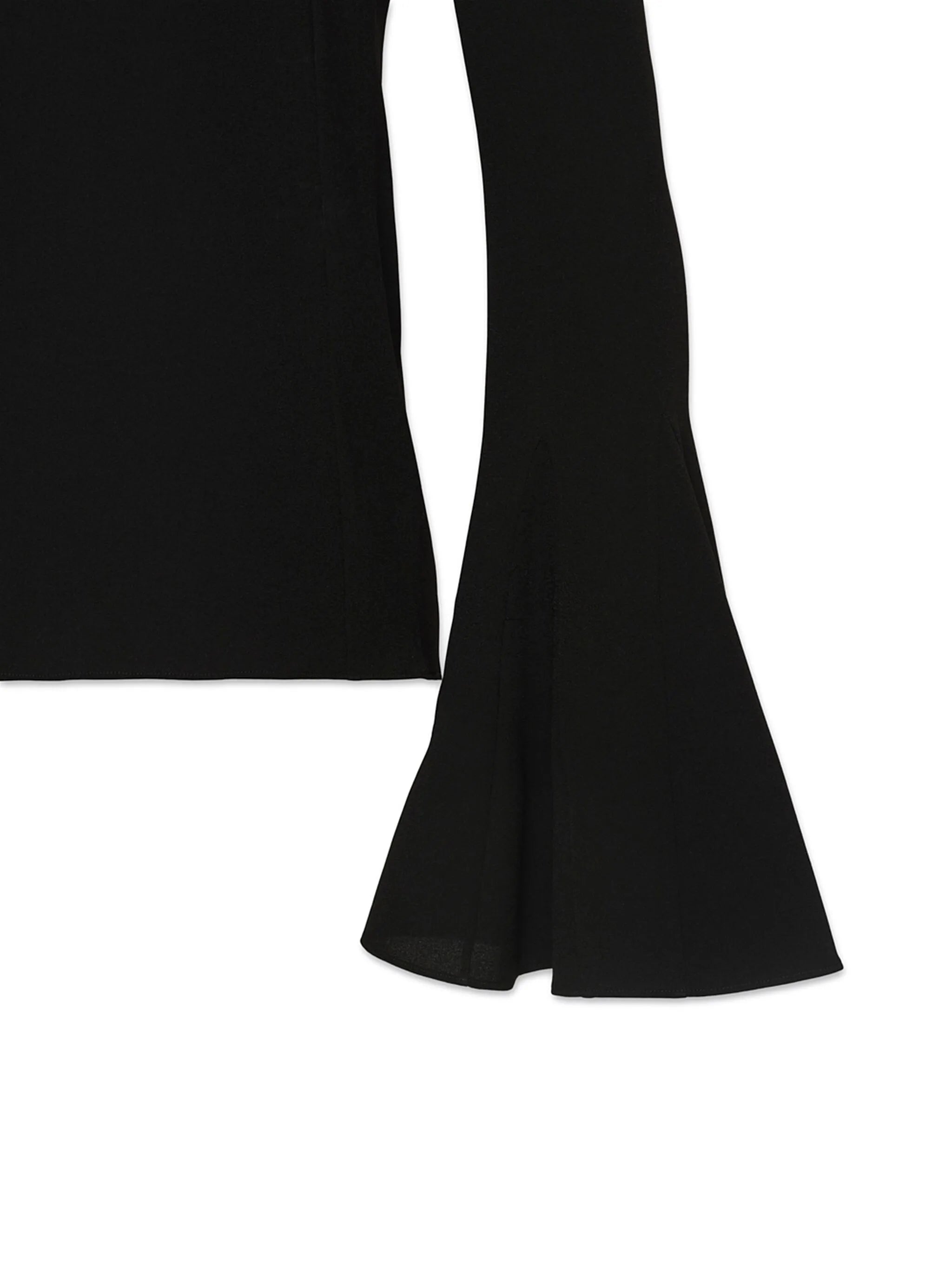 flutter-sleeve crepe de chine blouse