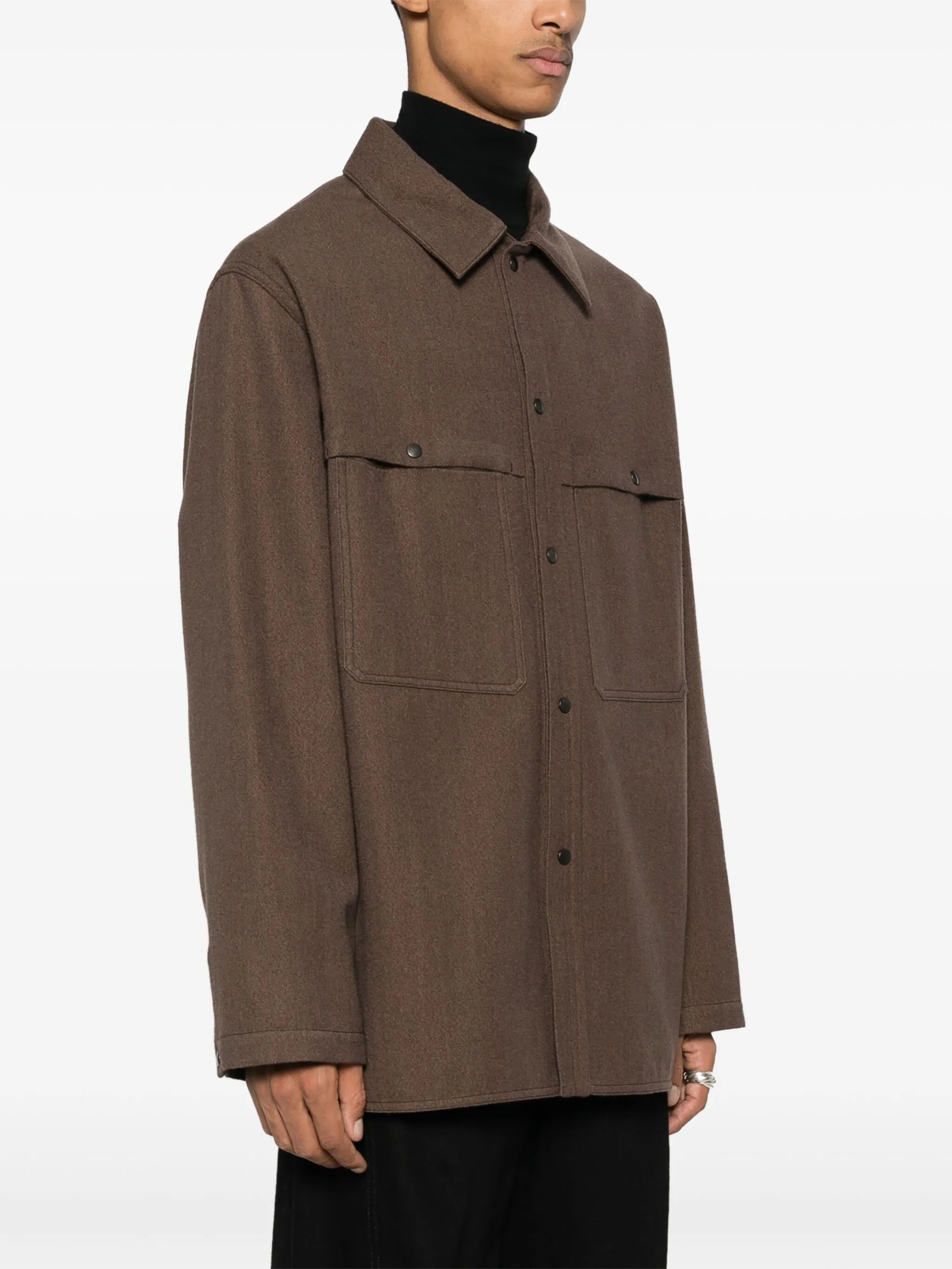 Storm virgin-wool blend shirt jacket