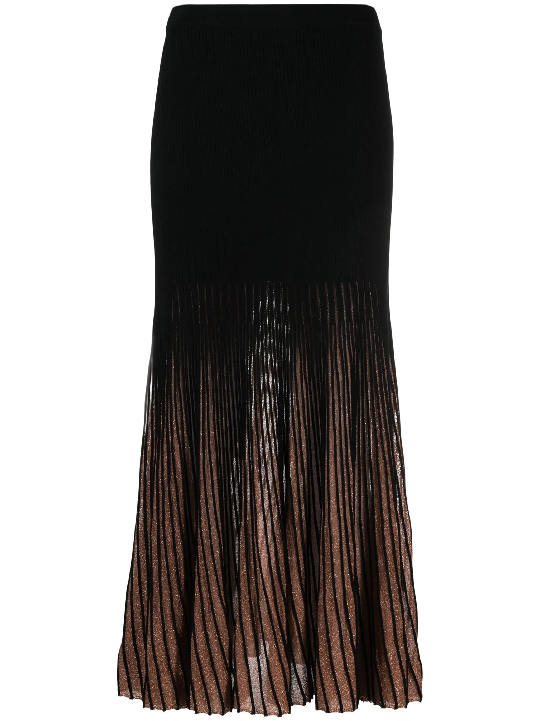 Emilia lurex-detailing midi skirt
