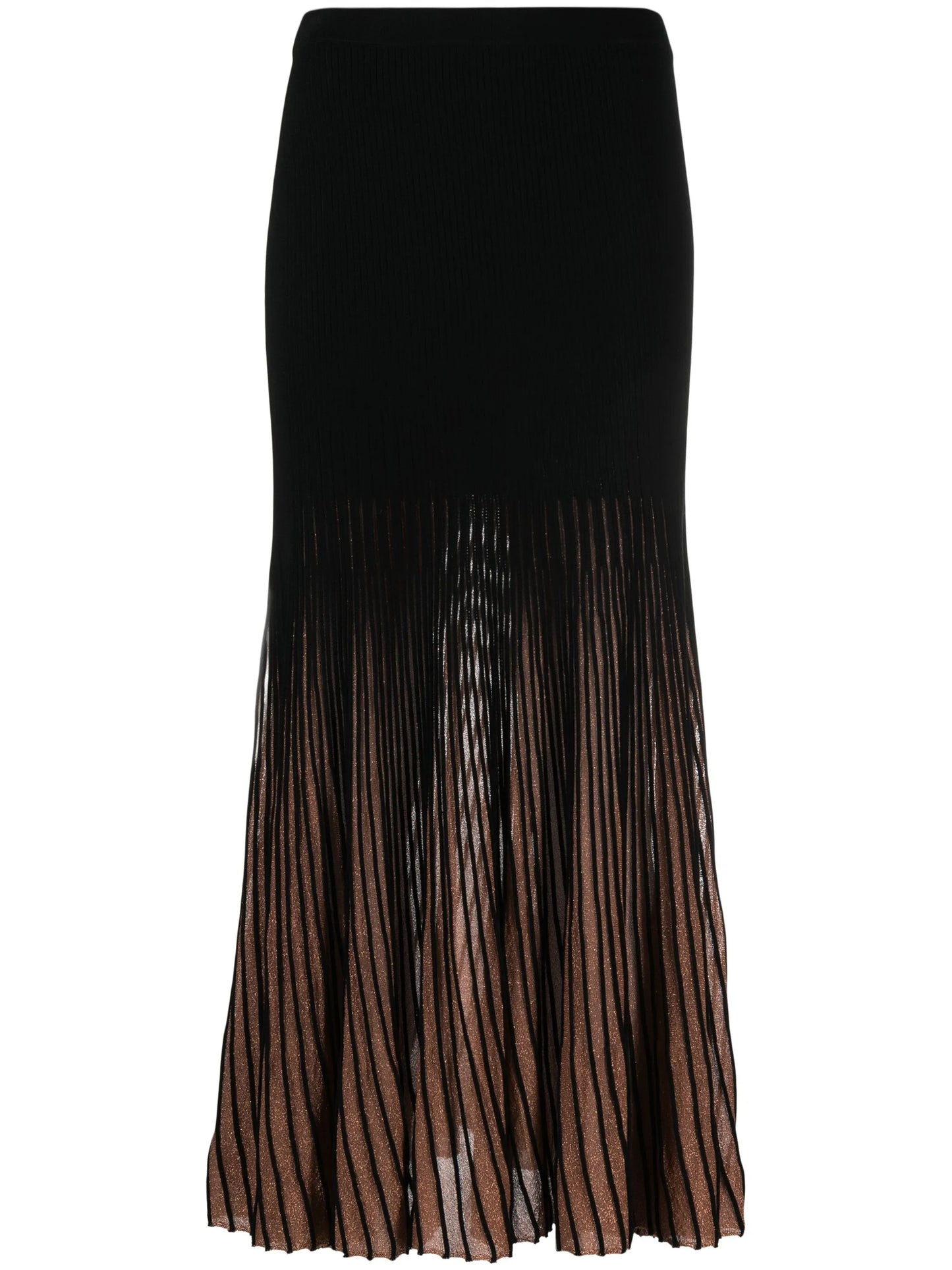 Emilia lurex-detailing midi skirt
