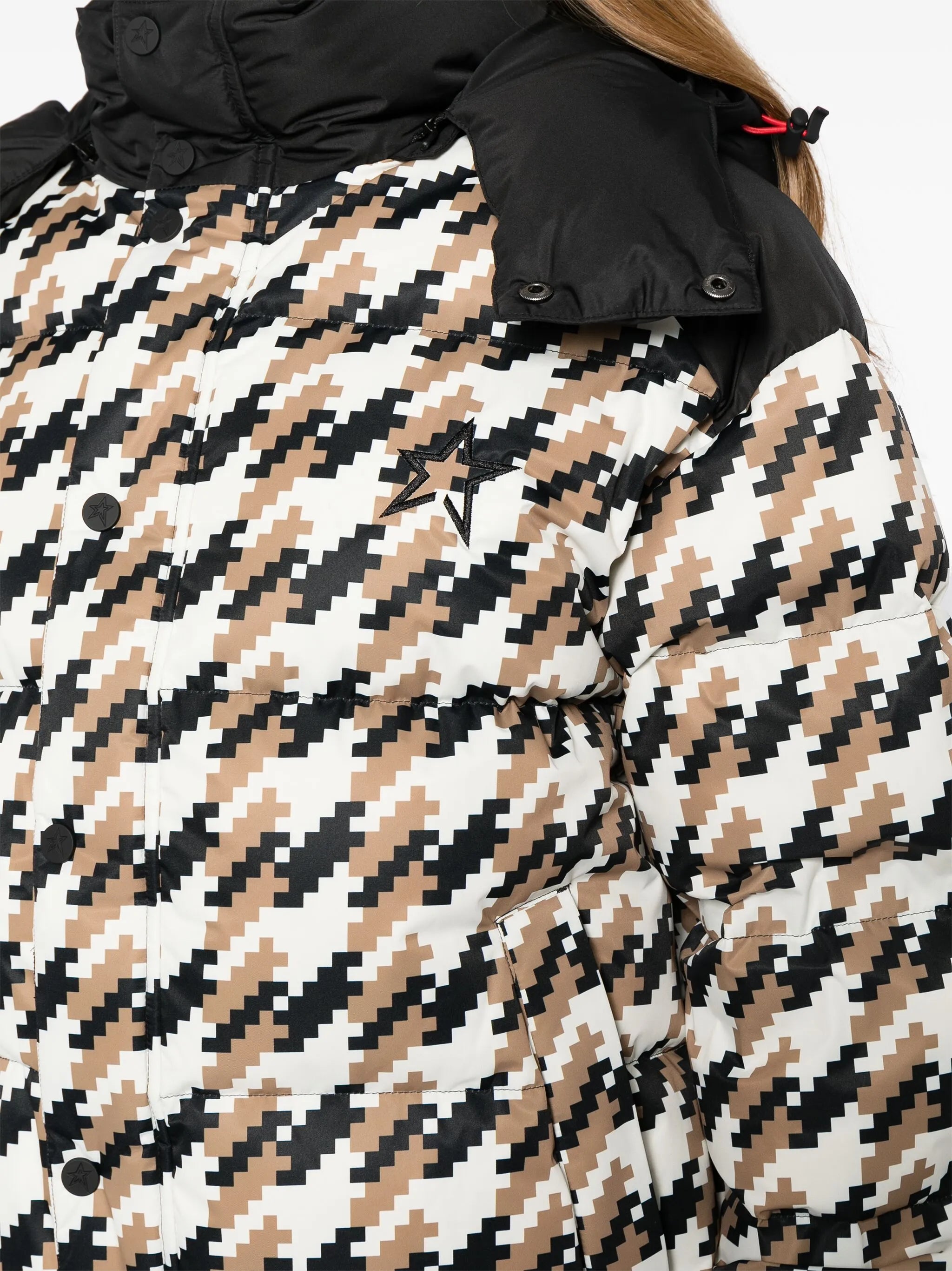Moment houndstooth-pattern puffer jacket