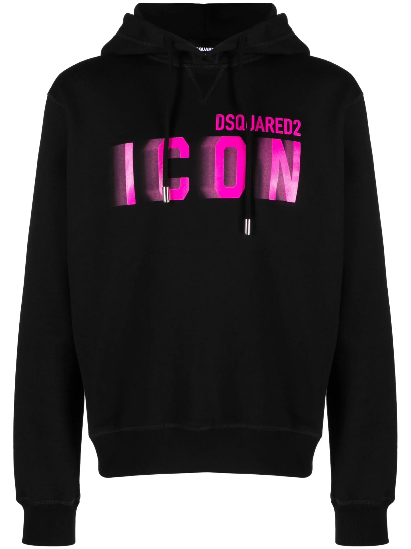 Icon-print cotton hoodie