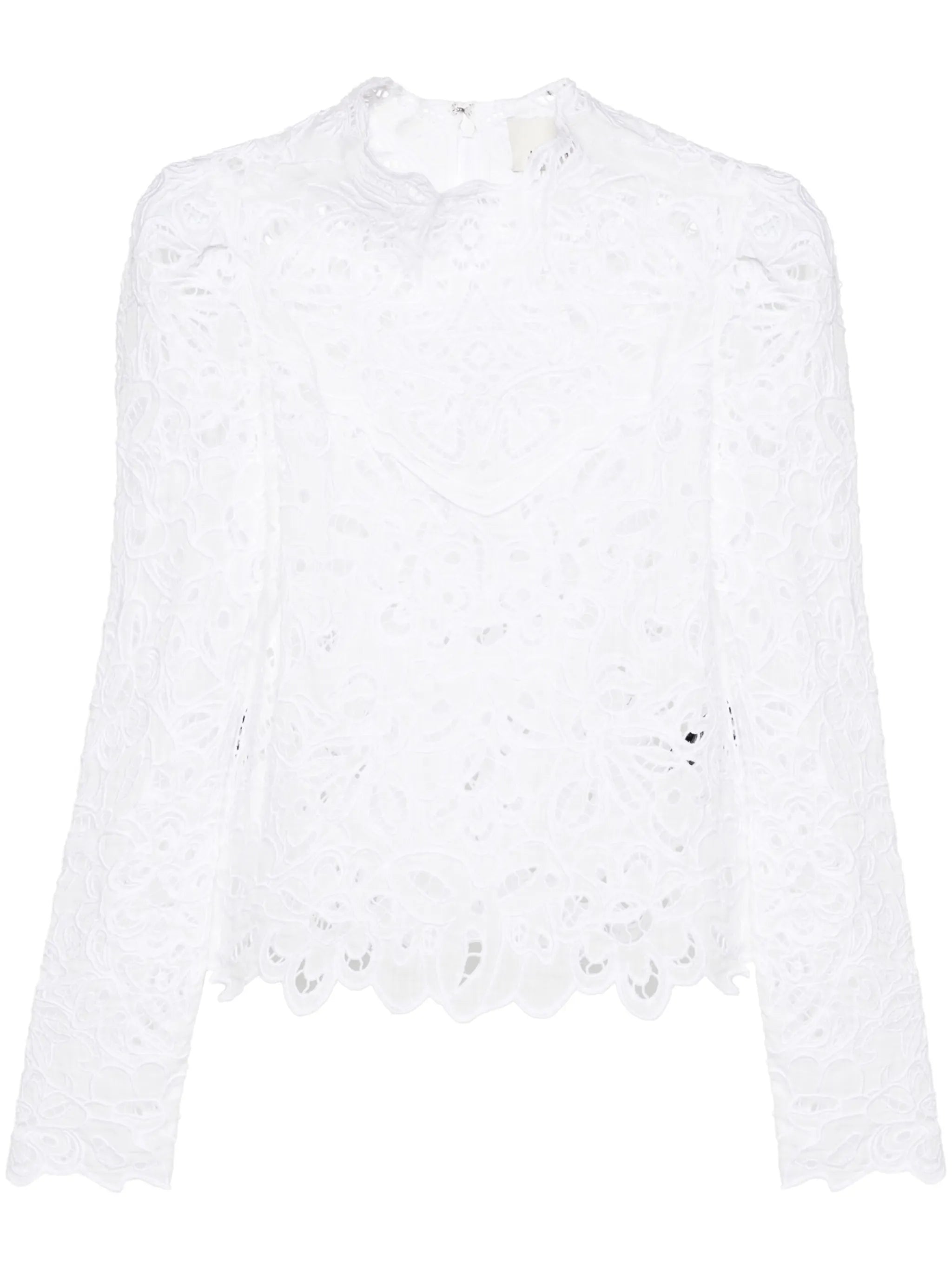 Delphi guipure-lace top