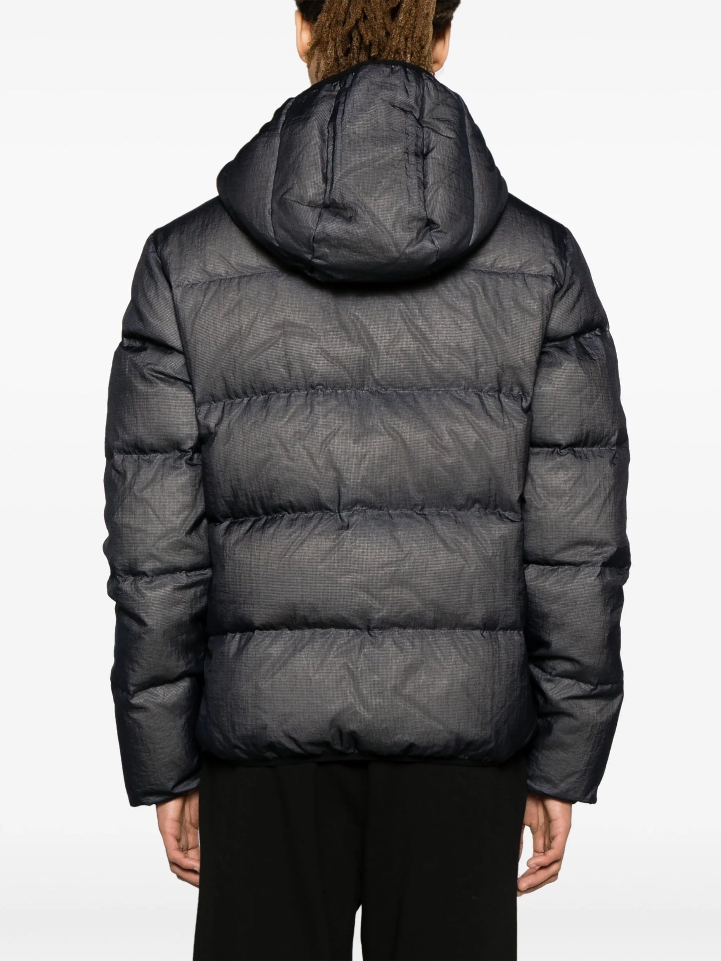 logo-embossed ripstop puffer jacket