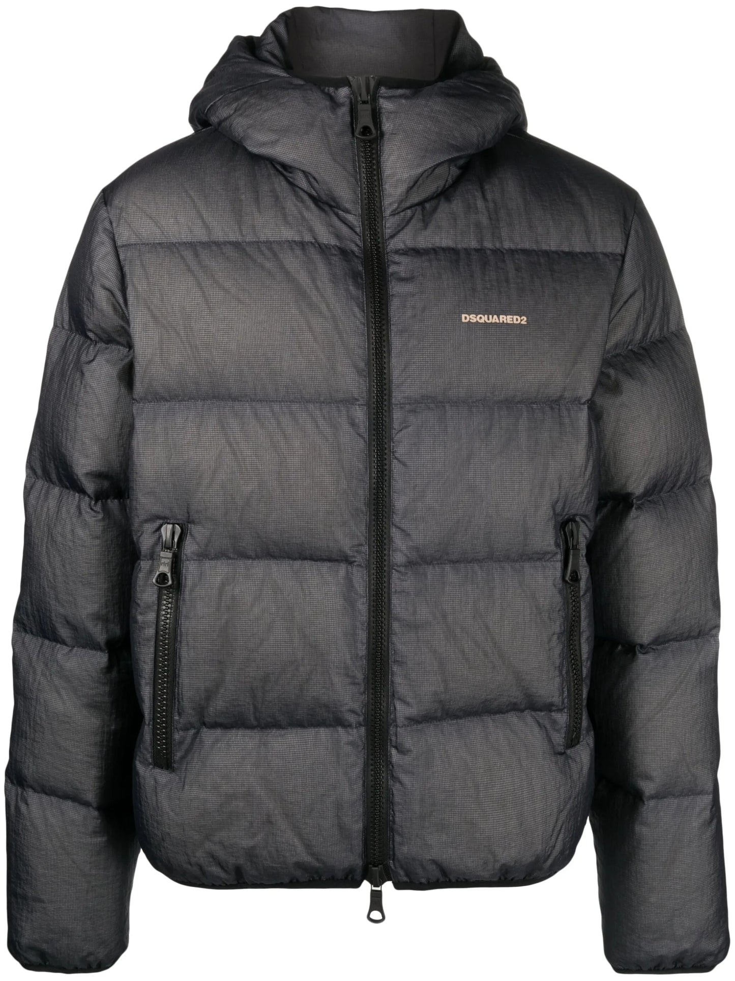 logo-embossed ripstop puffer jacket