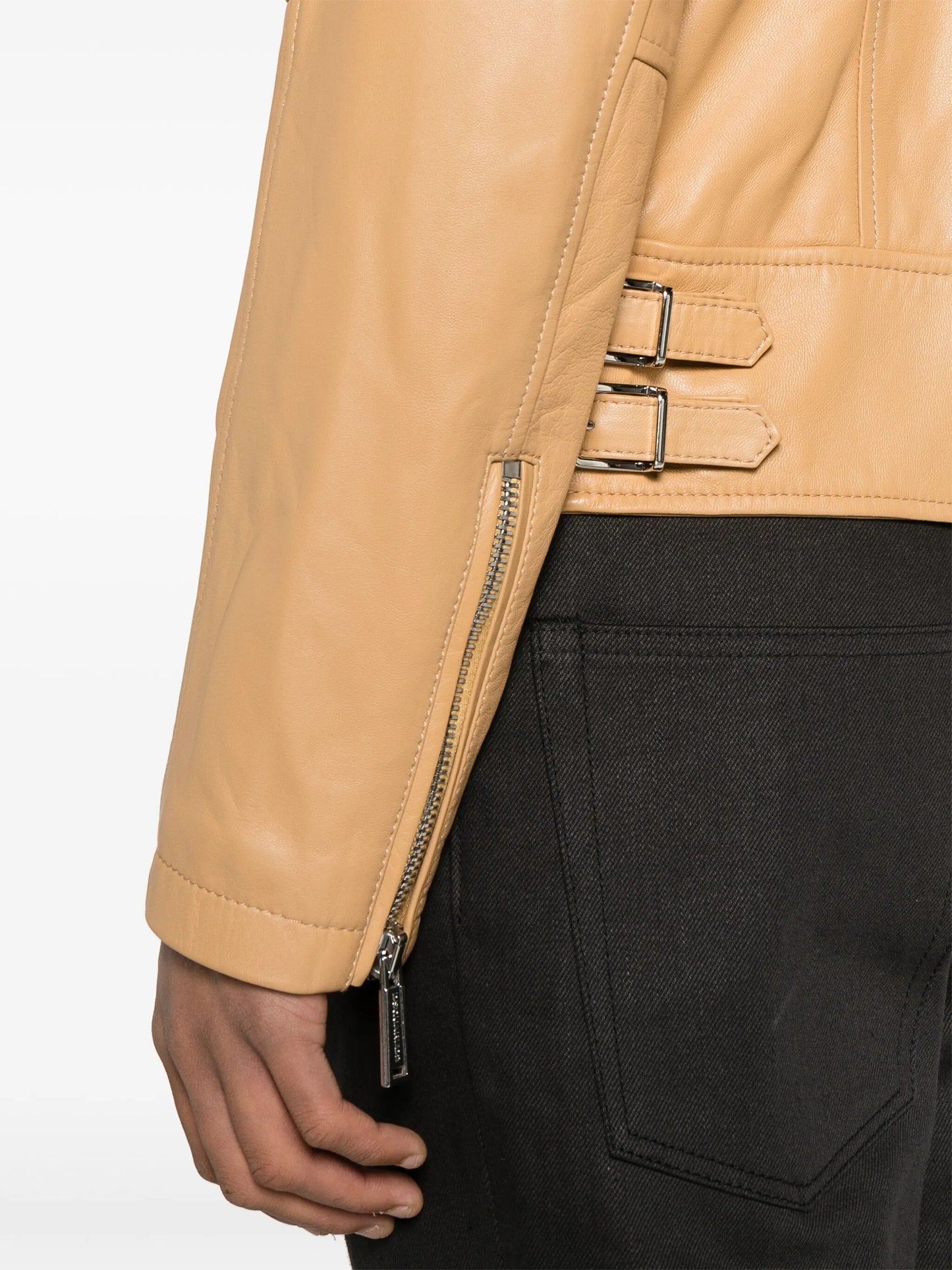Kiodo leather biker jacket