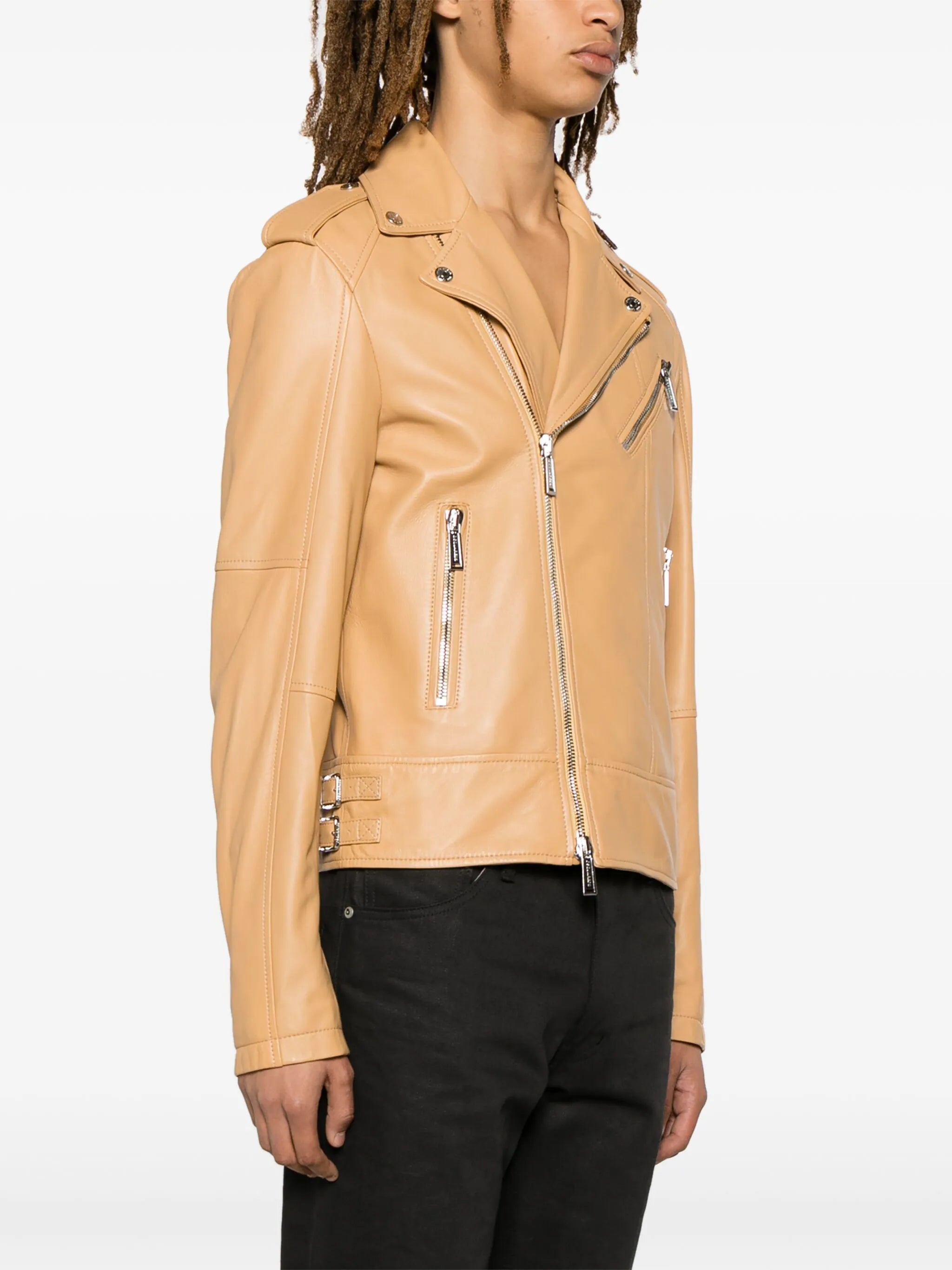 Kiodo leather biker jacket