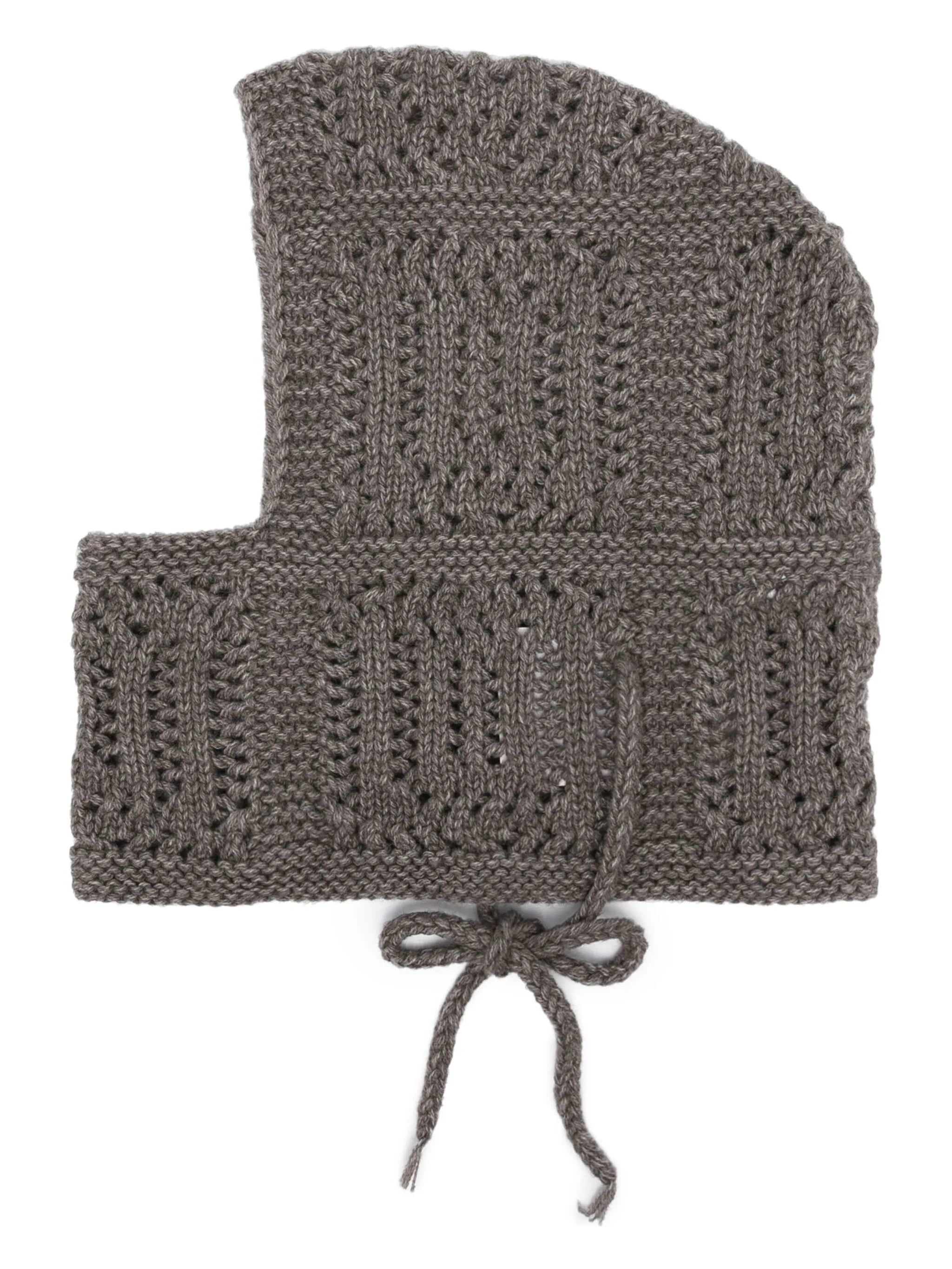 knitted ribbed balaclava
