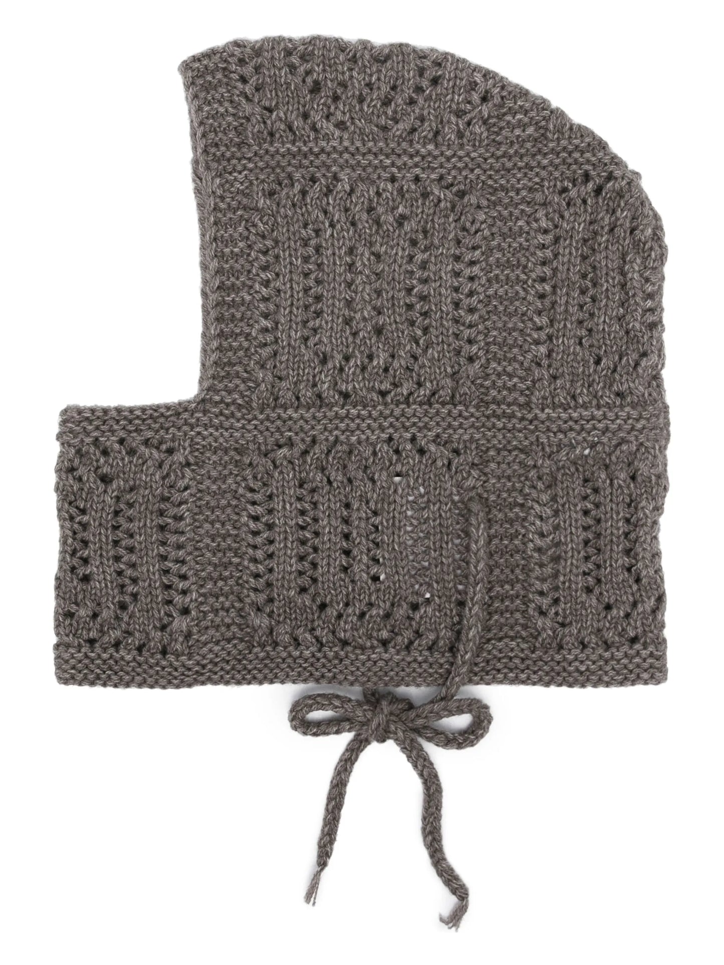 knitted ribbed balaclava