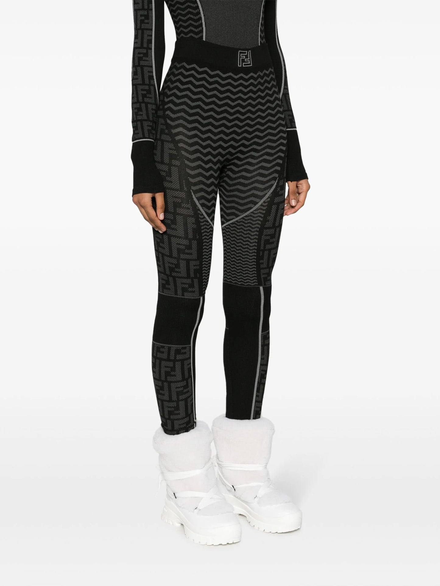 logo-print ski leggings