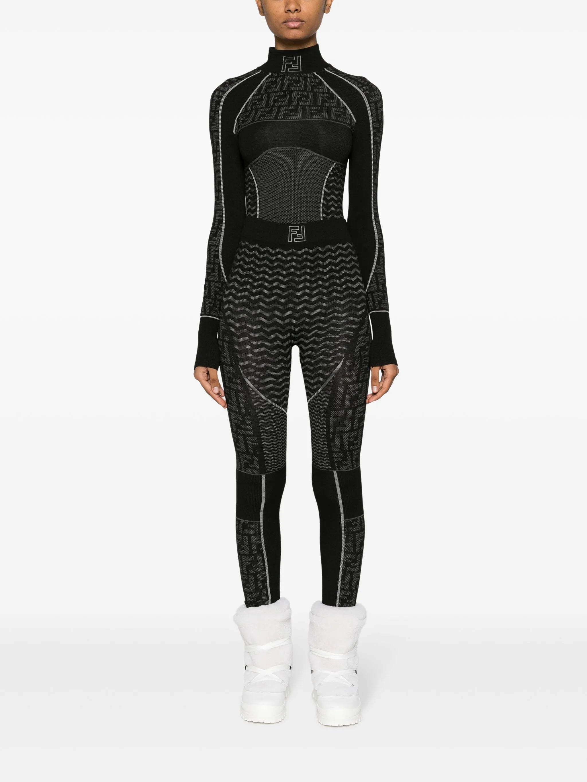 logo-print ski leggings