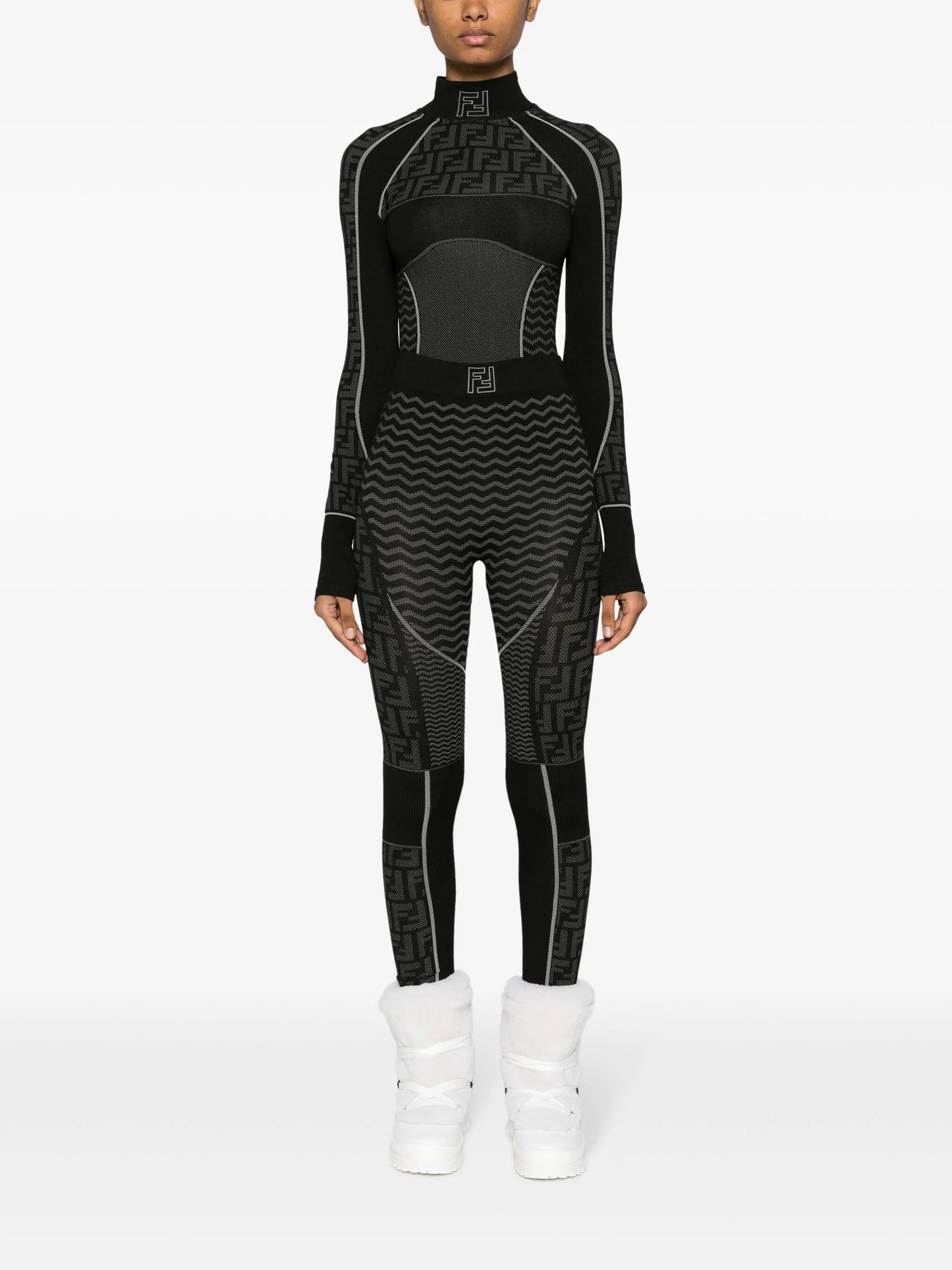 logo-print ski leggings