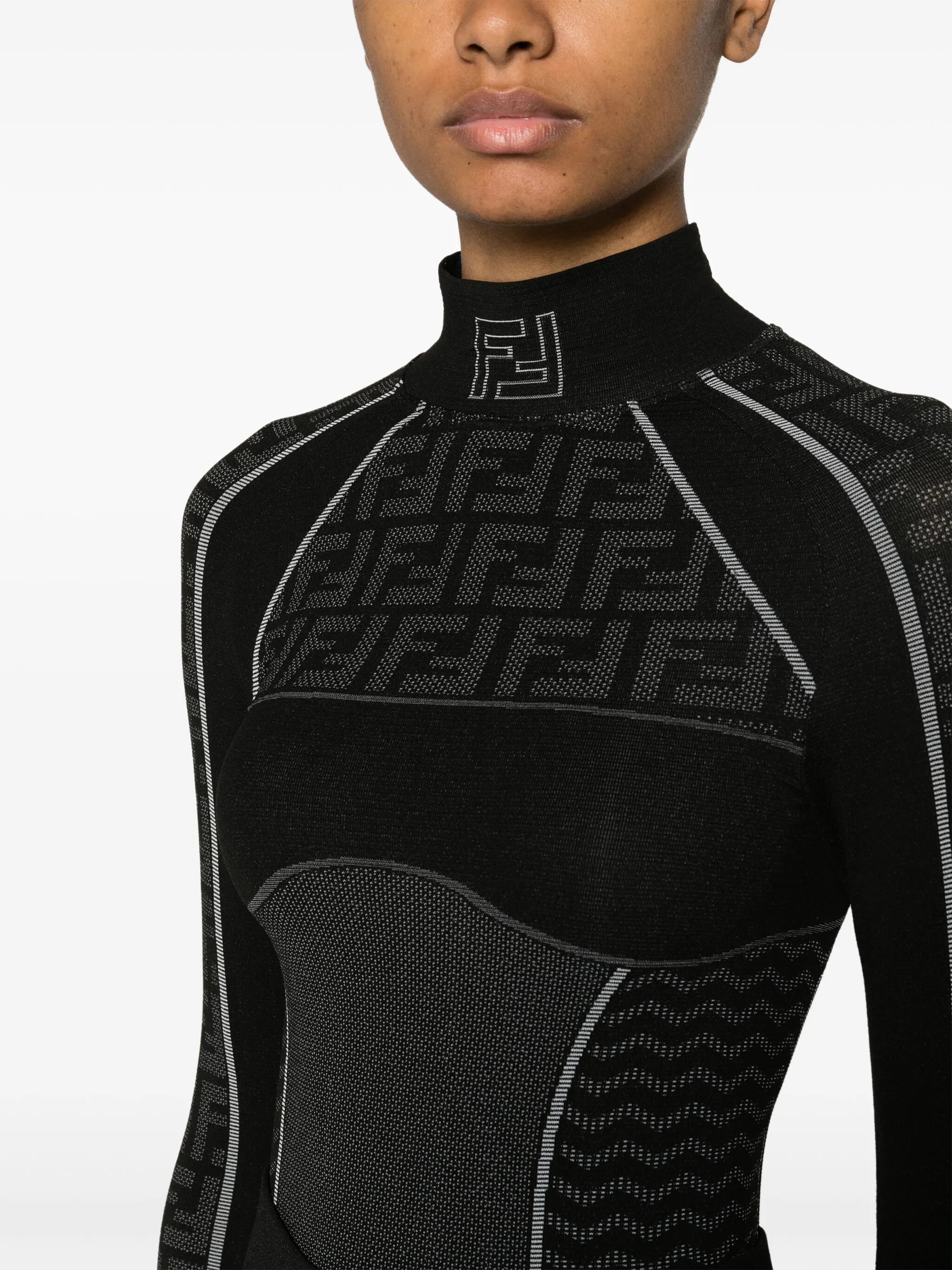 logo-print ski jumper