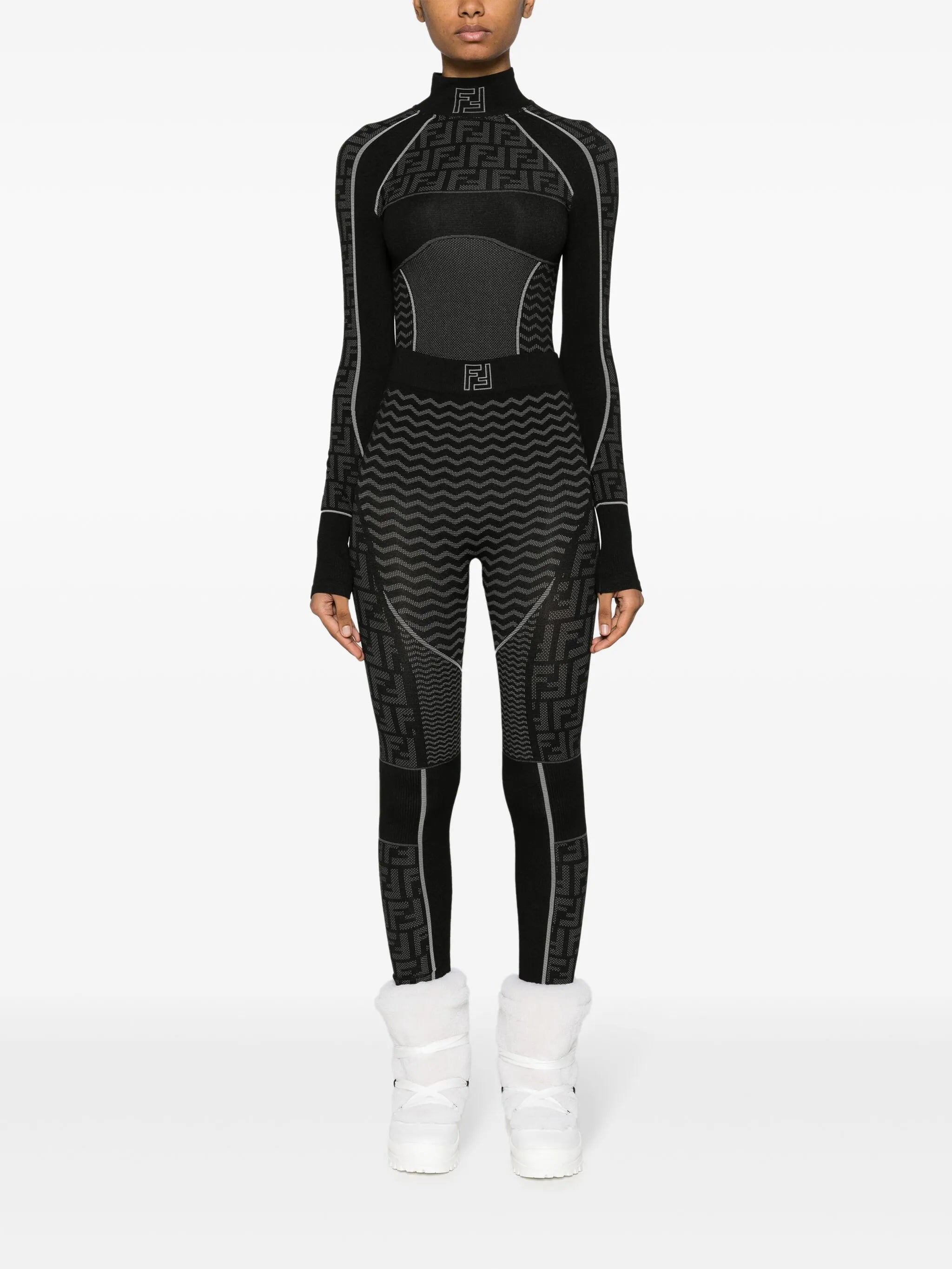 logo-print ski jumper