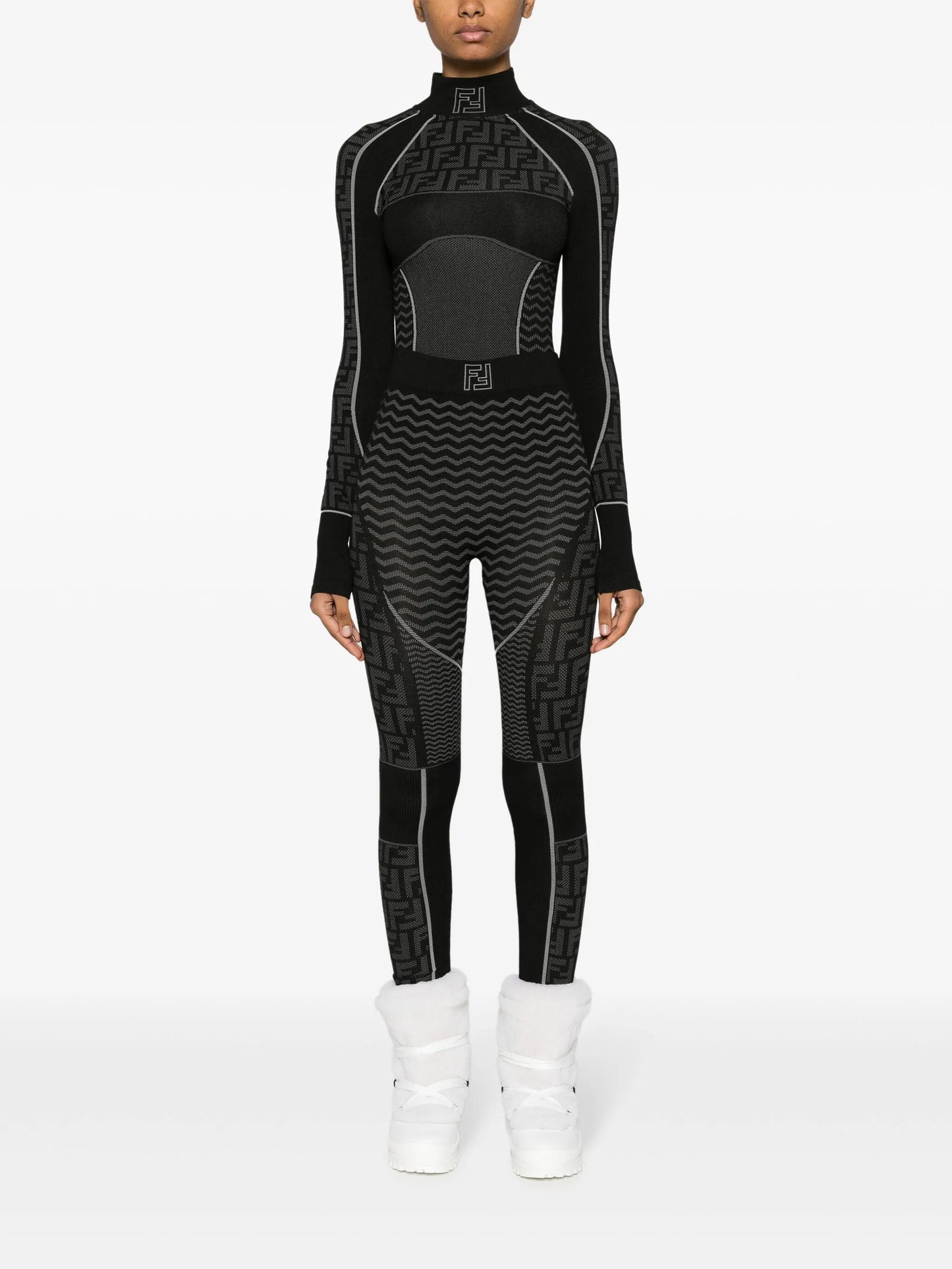 logo-print ski jumper
