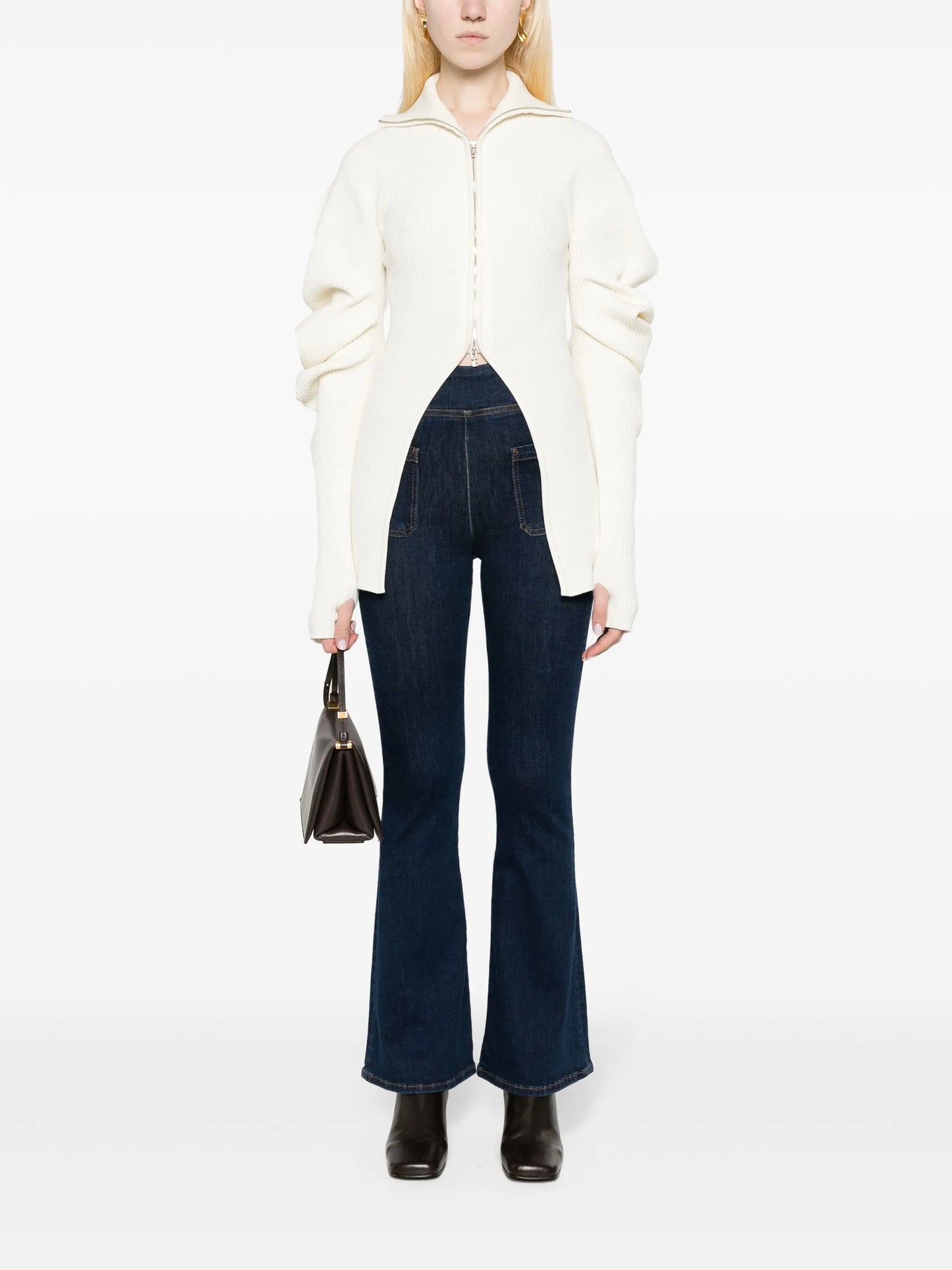 The Bardot Jetset elasticated-waistband flared jeans