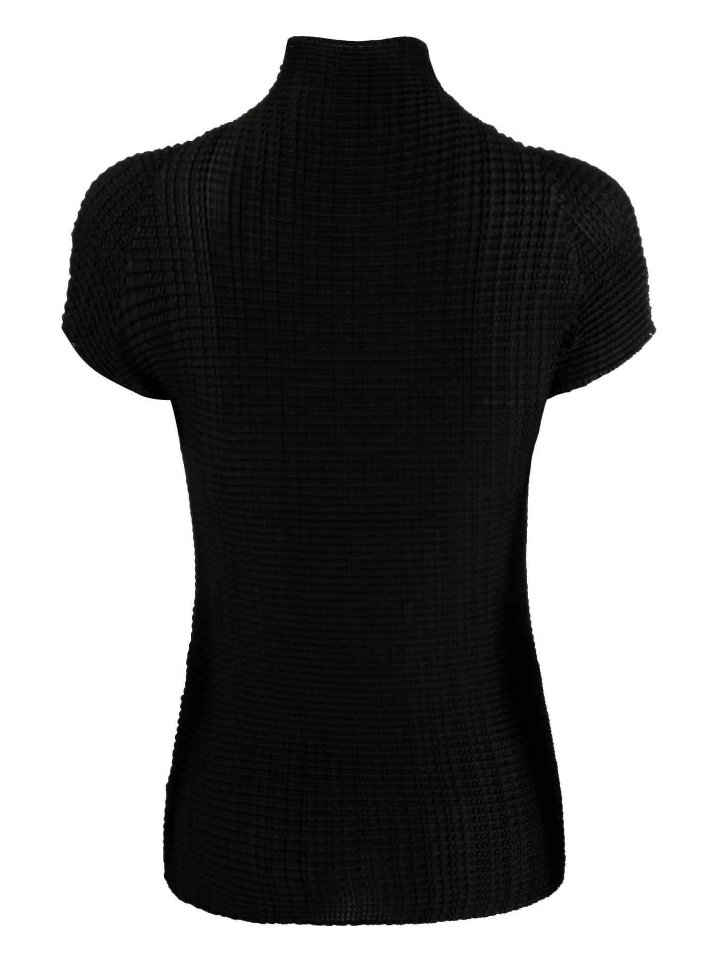 high-neck short-sleeve T-shirt