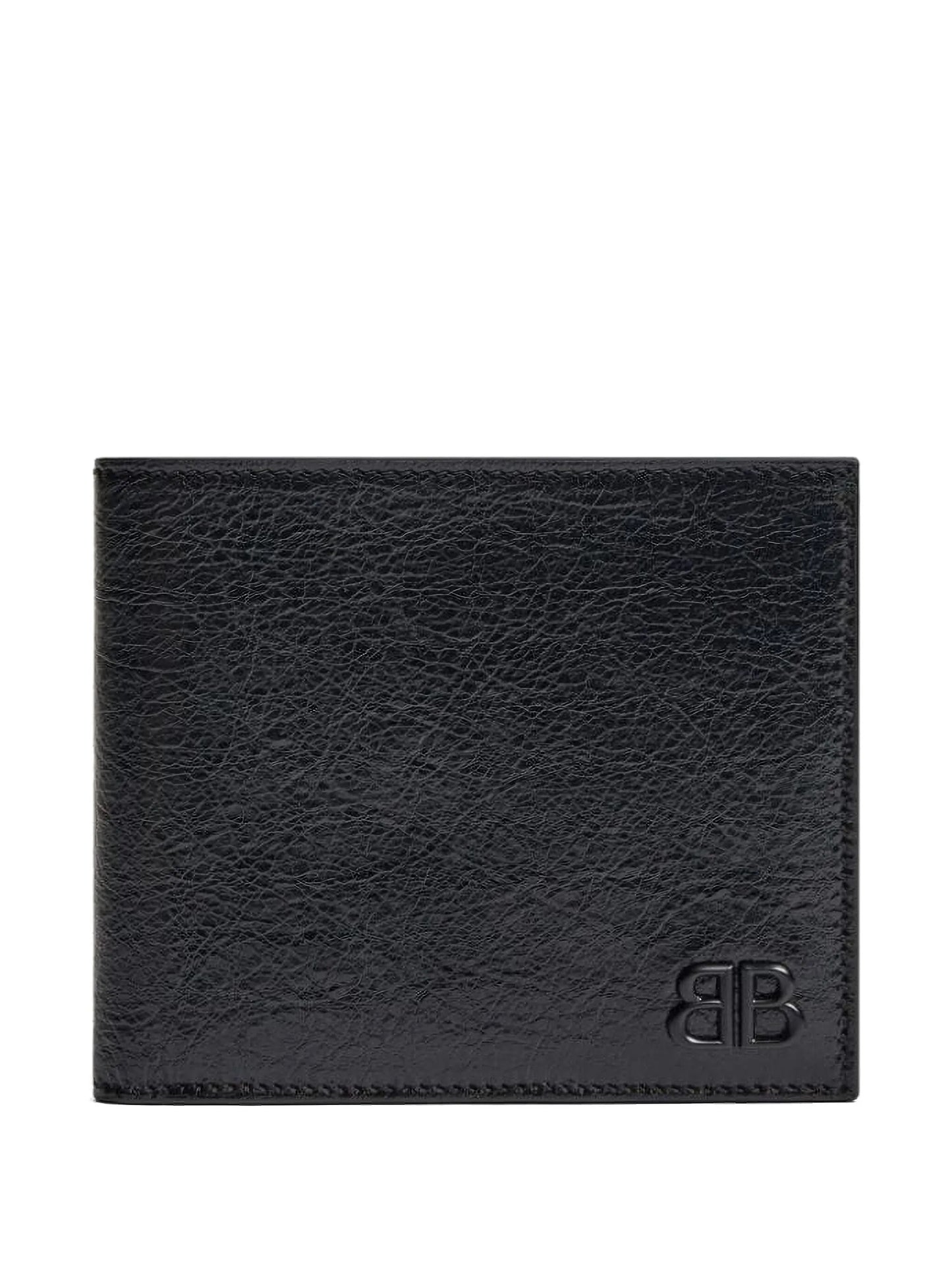 Monaco logo-plaque leather wallet