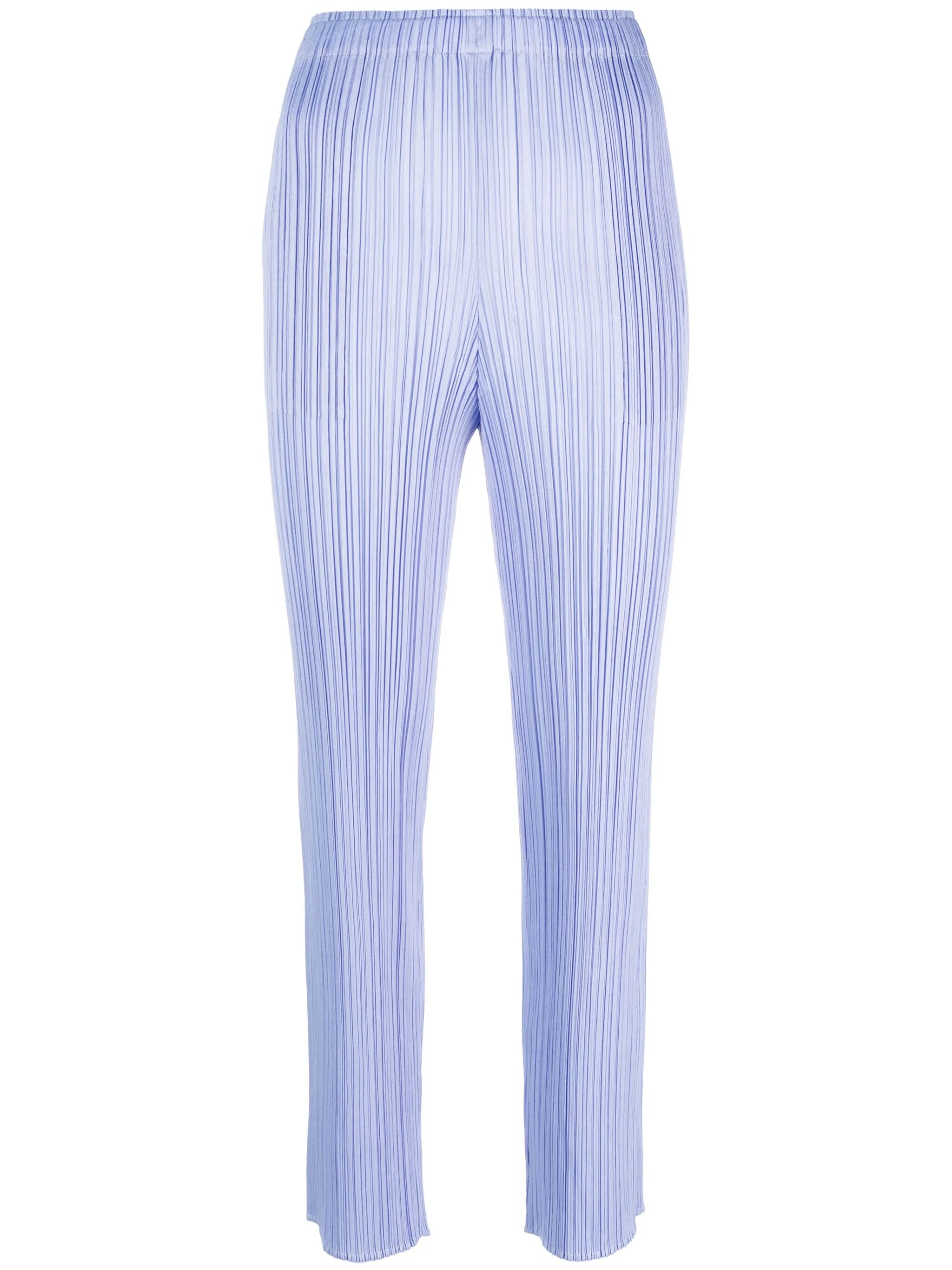 New Colourful Basics plissé trousers