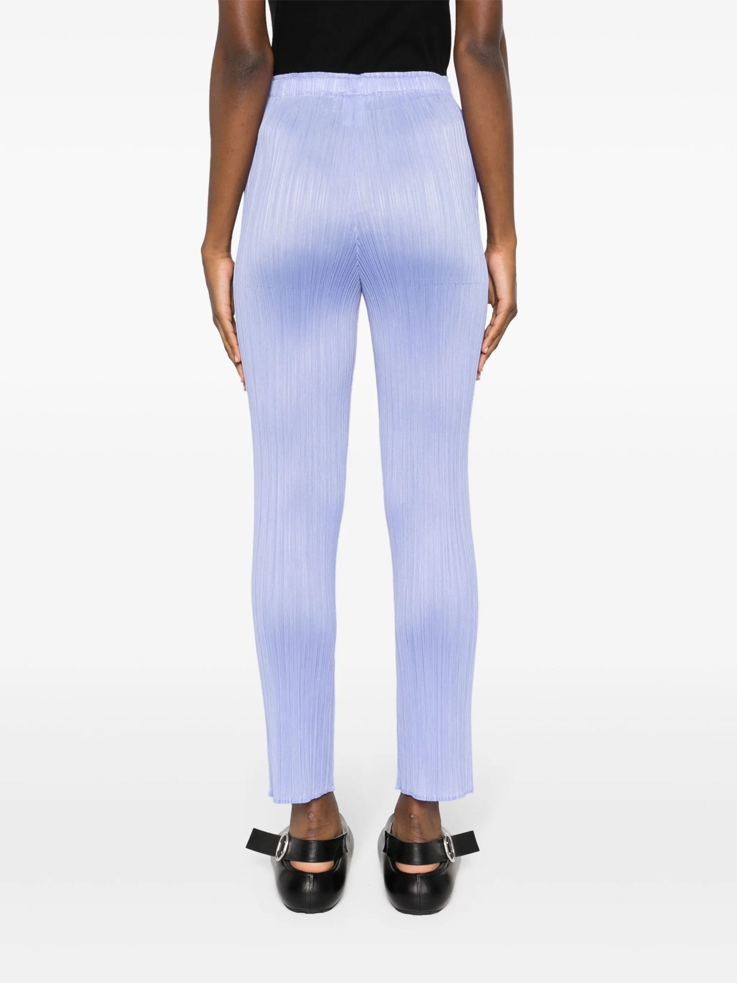 New Colourful Basics plissé trousers