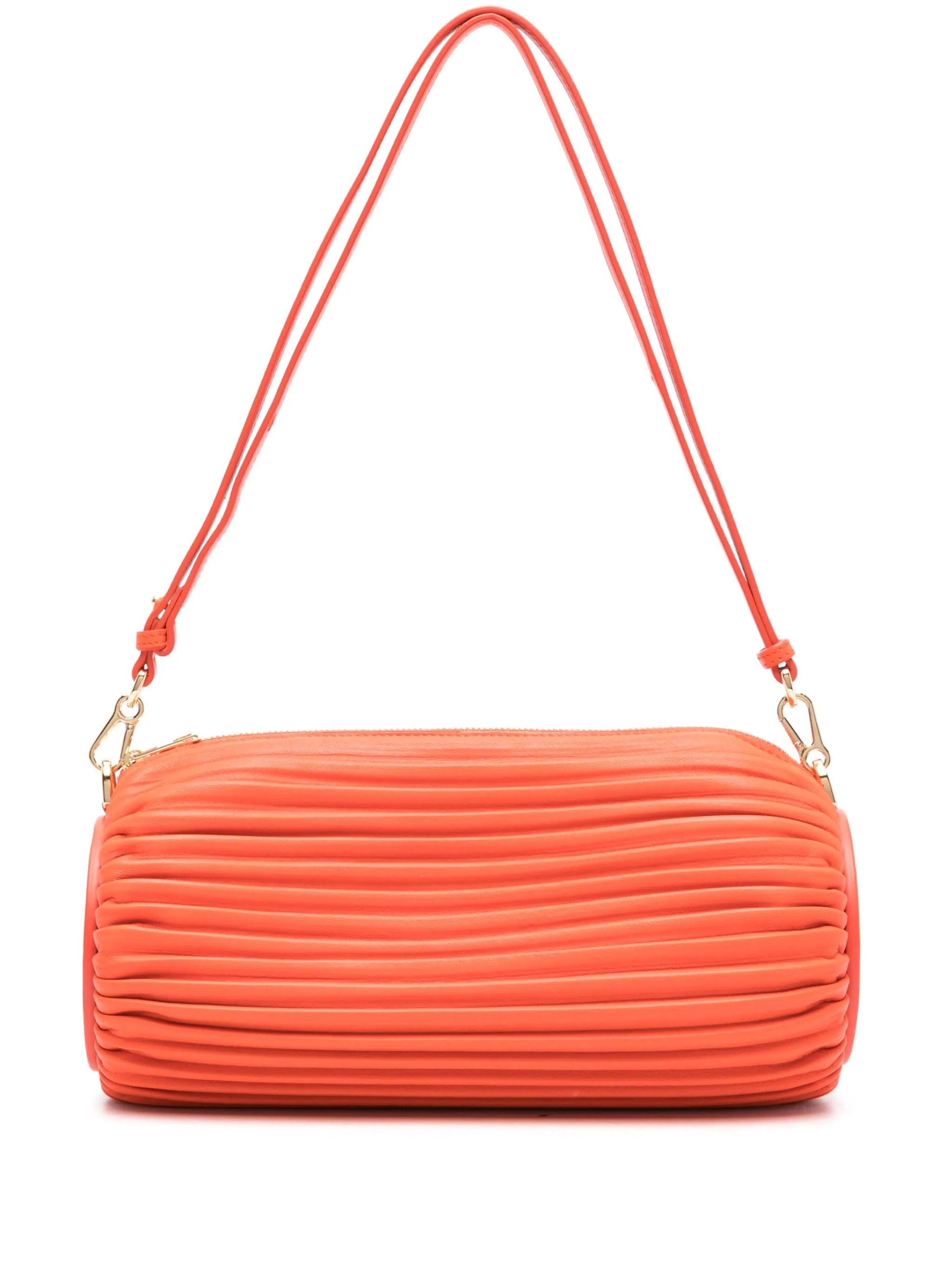 Bracelet Pouch pleated leather shoulder bag