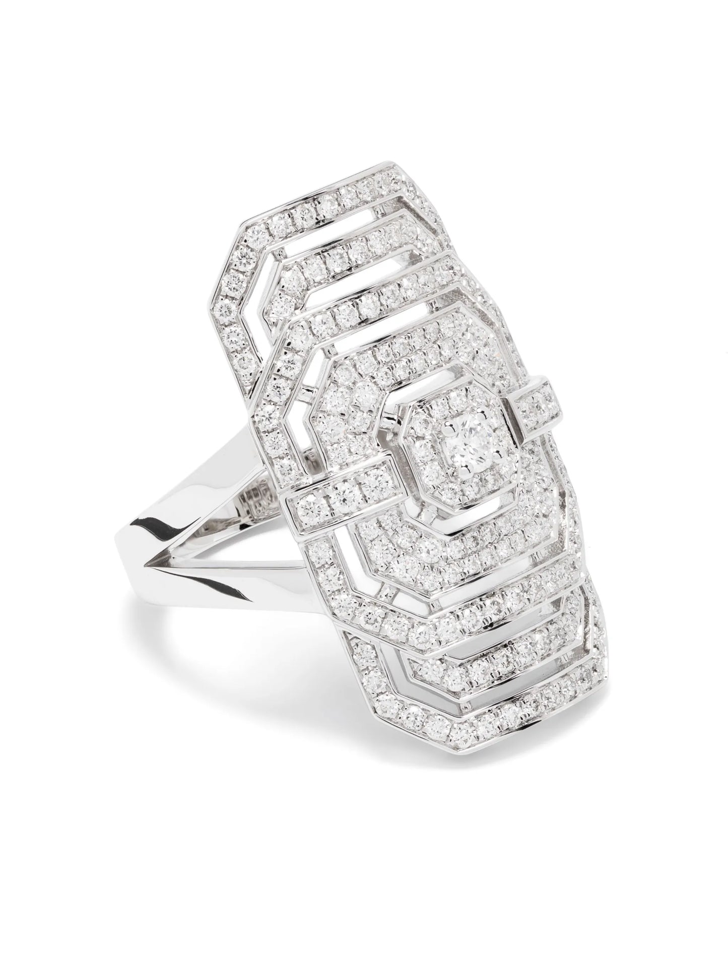 Ring My Way sterling silver and diamond cocktail ring