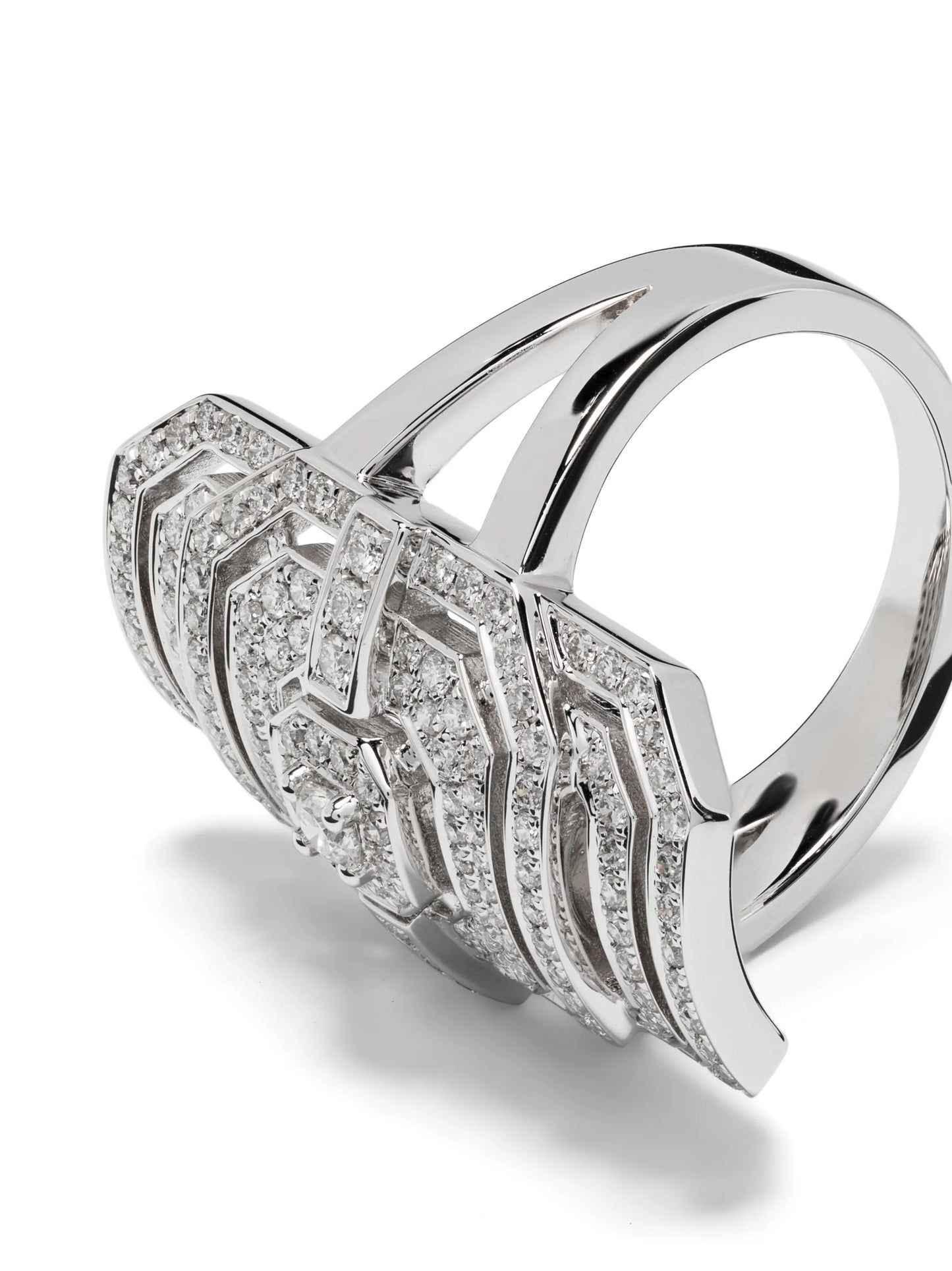 Ring My Way sterling silver and diamond cocktail ring