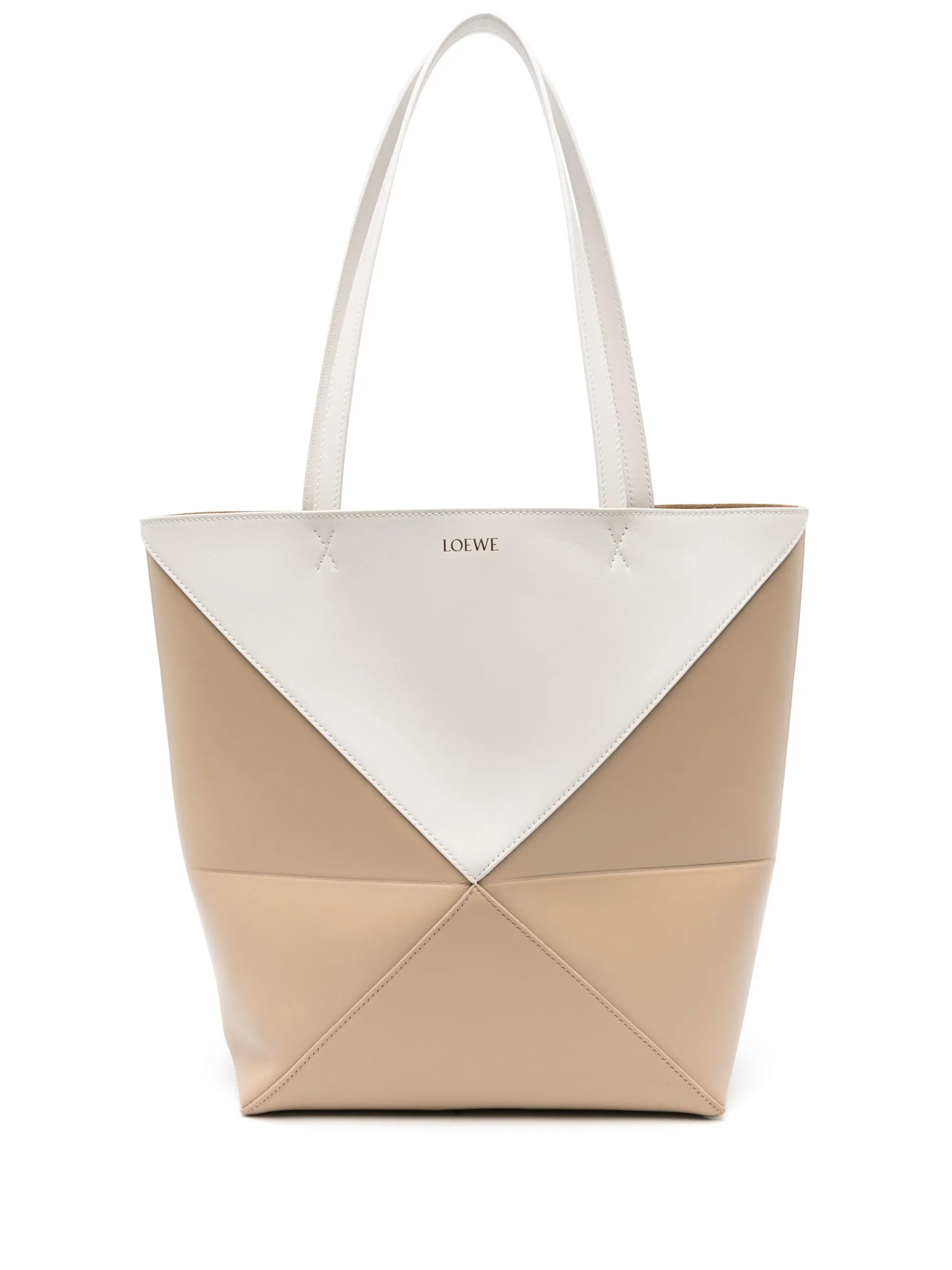 Puzzle leather shoulder bag