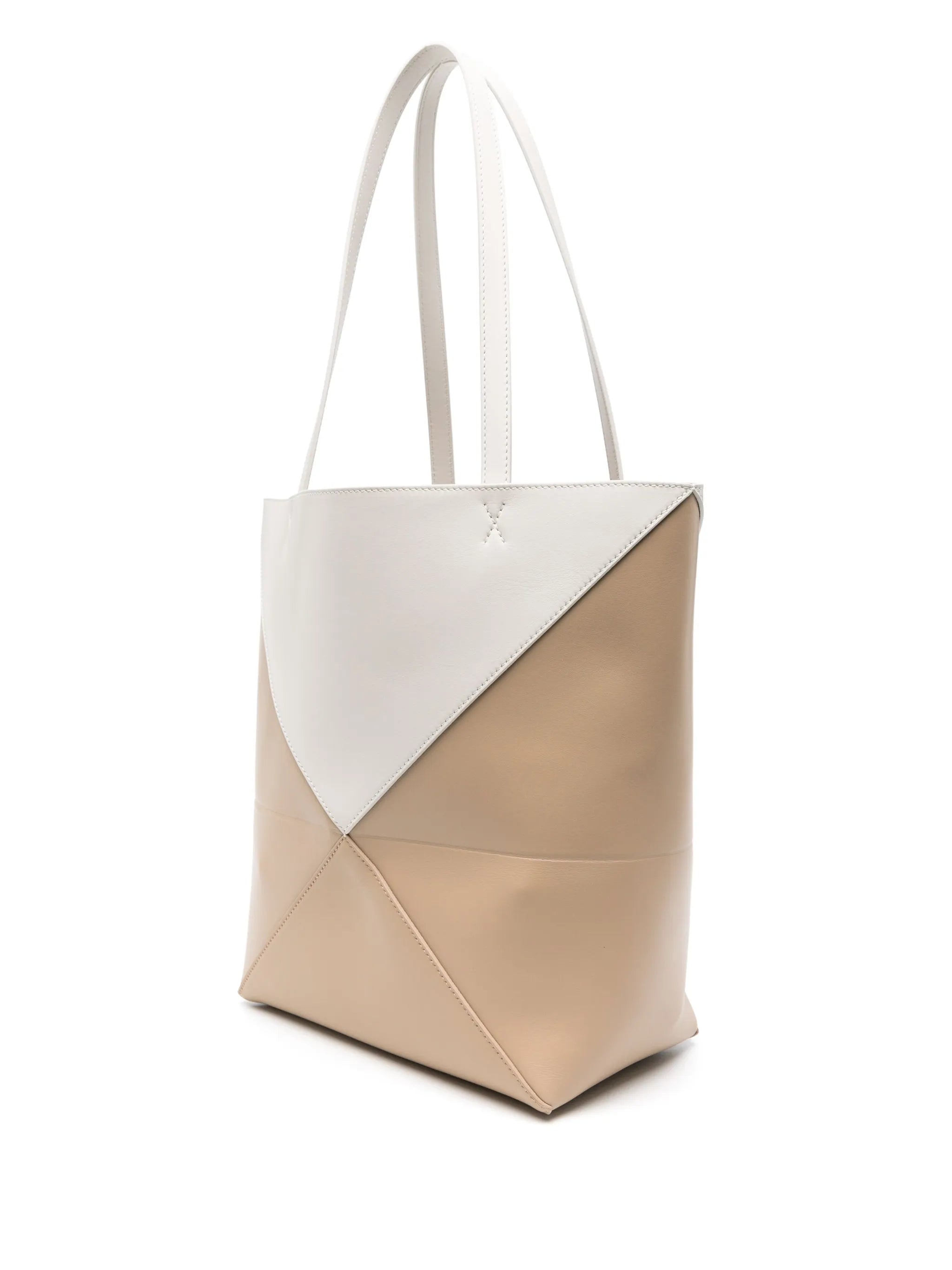 Puzzle leather shoulder bag