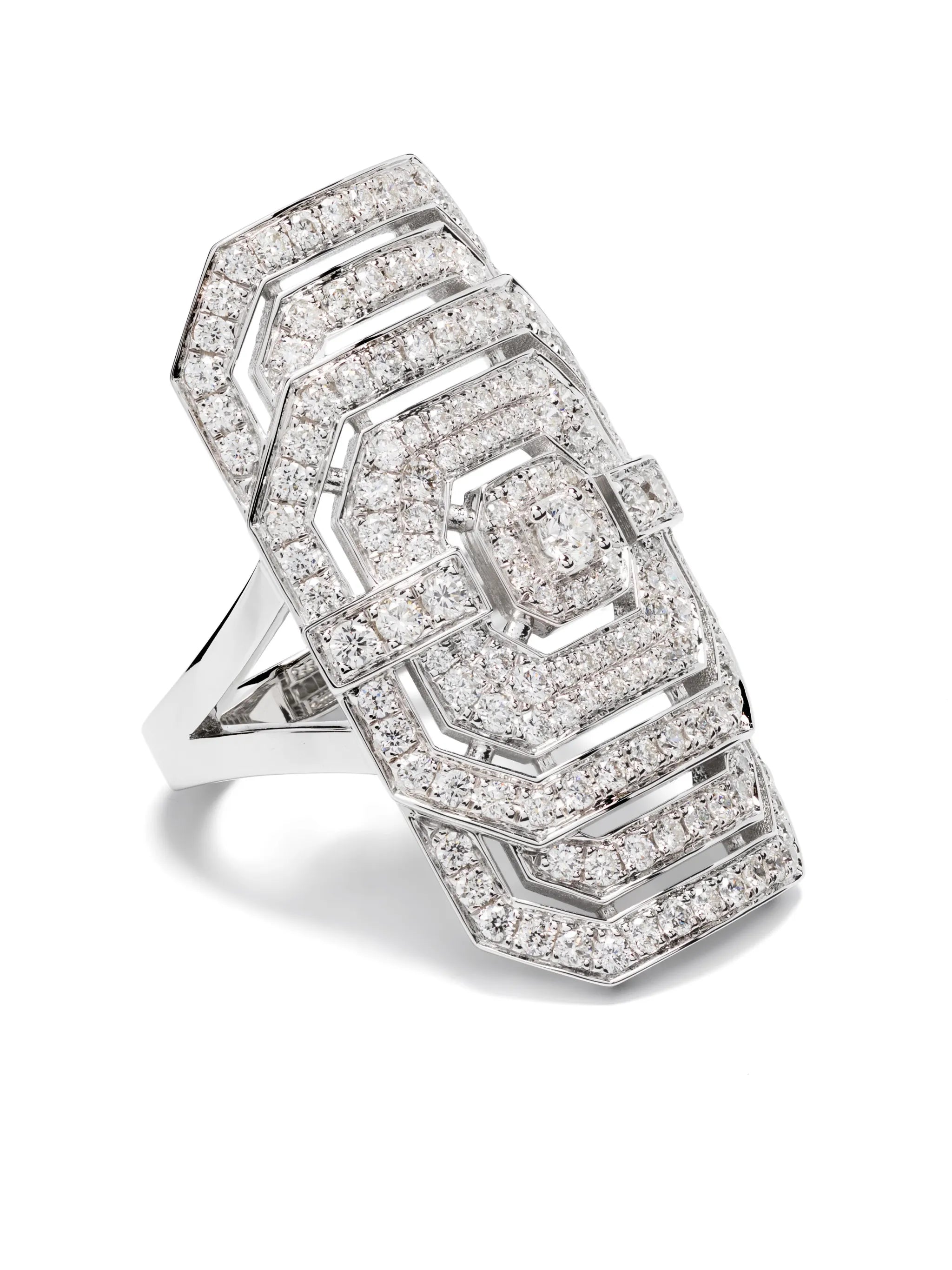 Ring My Way XXL sterling silver and diamond cocktail ring