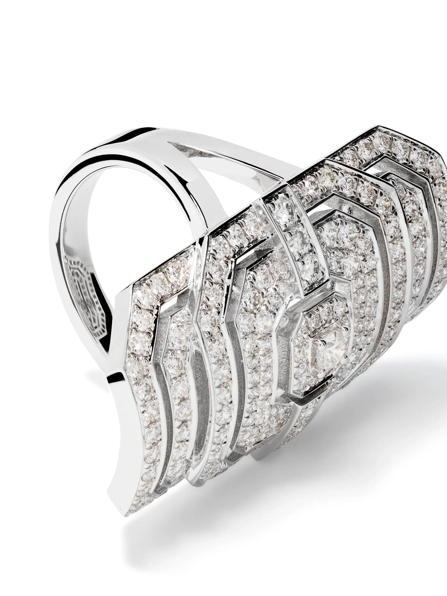 Ring My Way XXL sterling silver and diamond cocktail ring