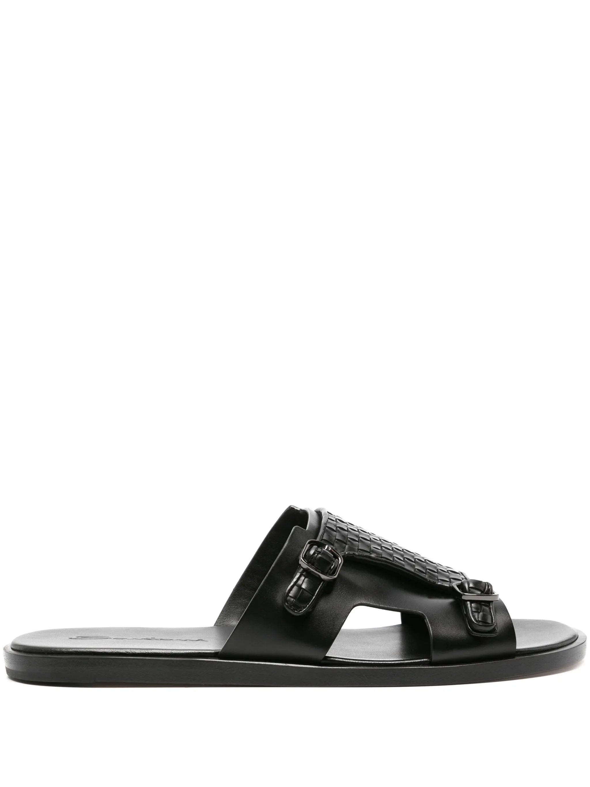 Duo leather slides