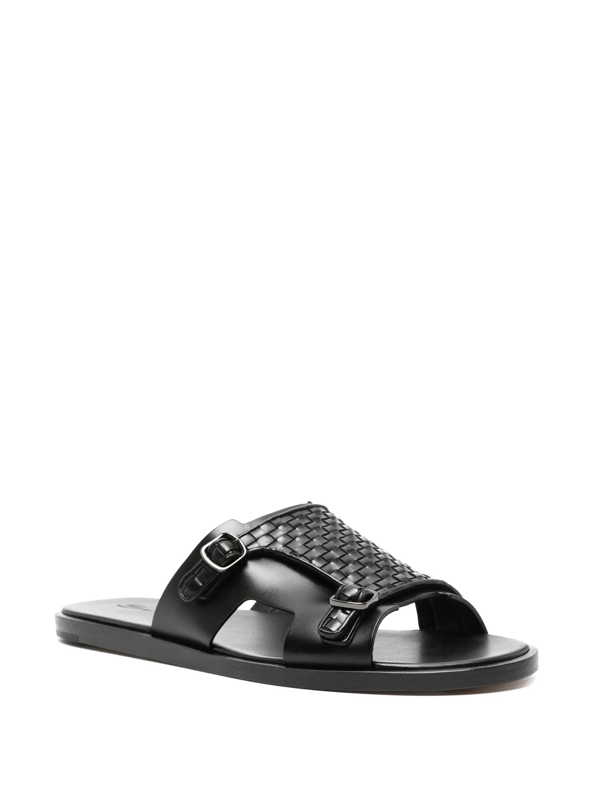Duo leather slides