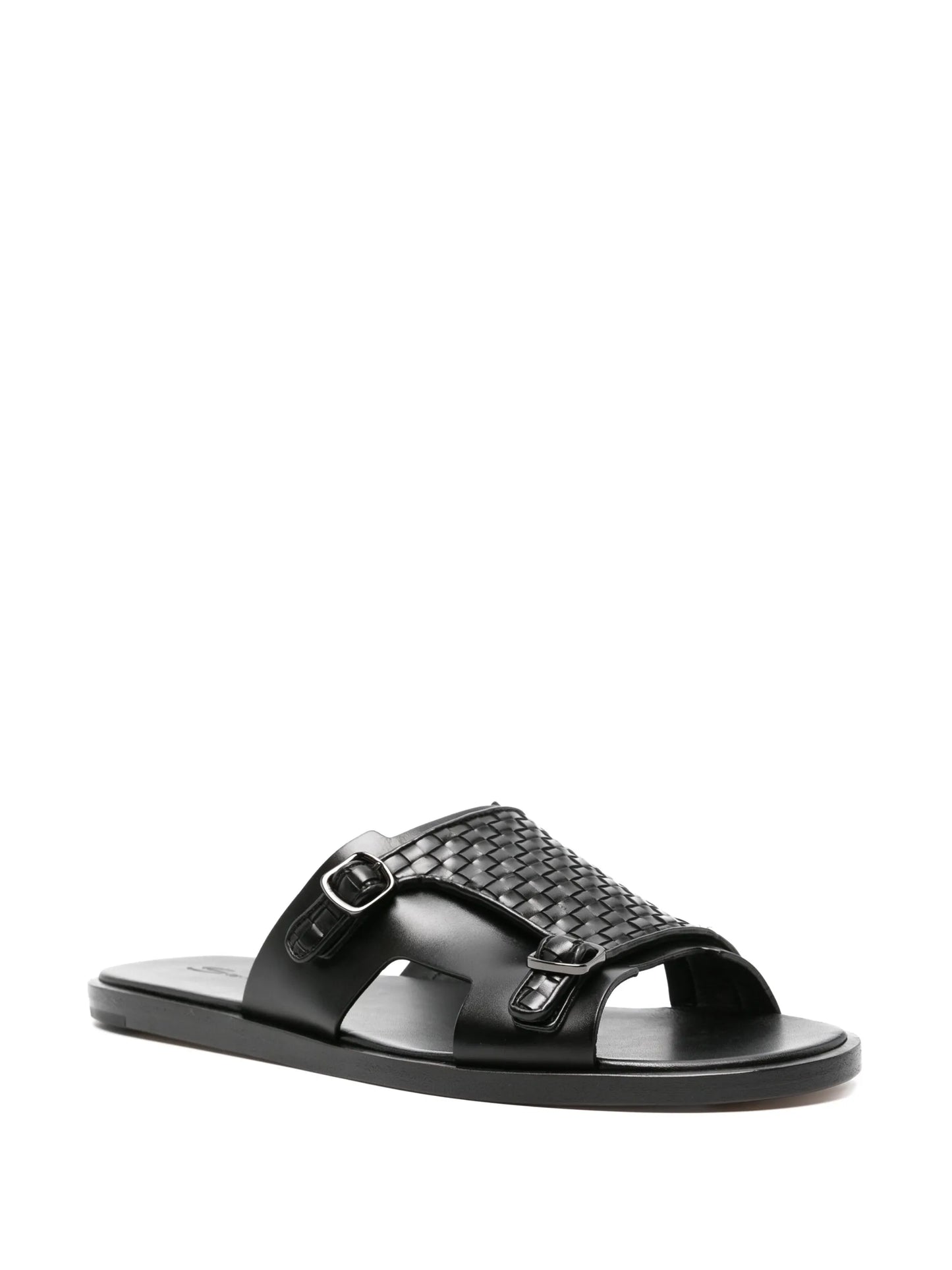 Duo leather slides