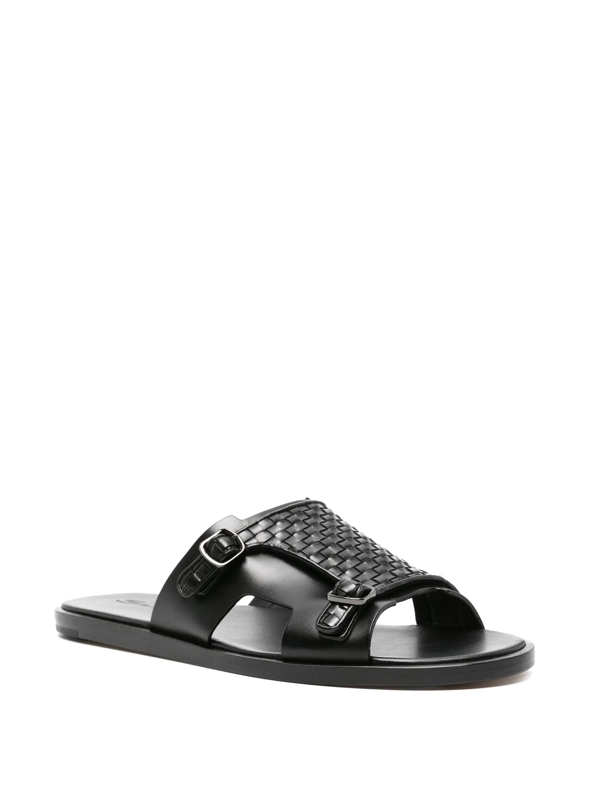 Duo leather slides