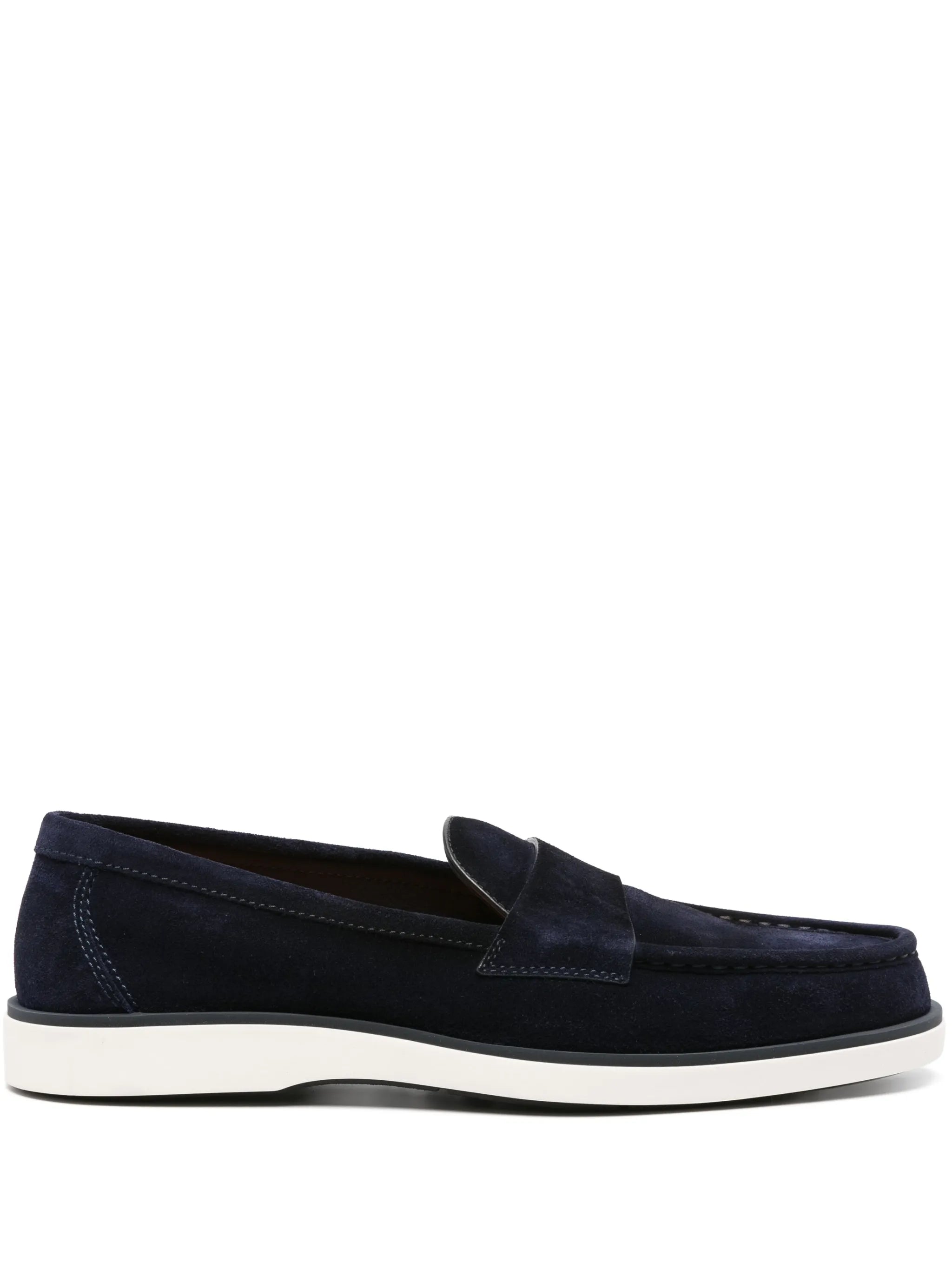 suede penny loafers